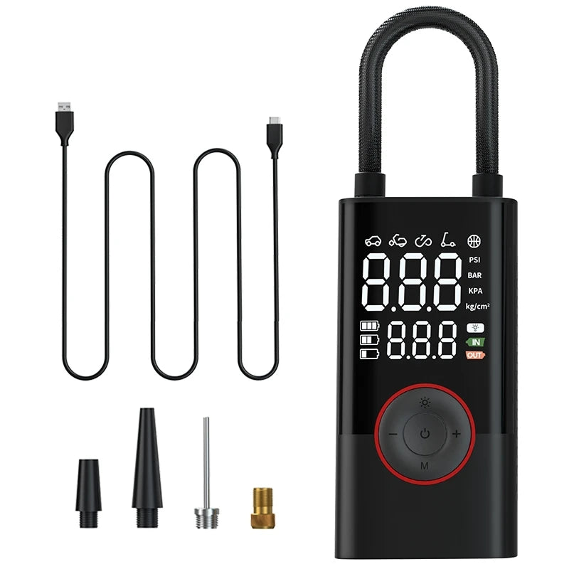 Portable Wireless Air Compressor Mini Electric Handheld Tyre Inflator Digital Car Tire Inflator Pump Factory Price High Inflator