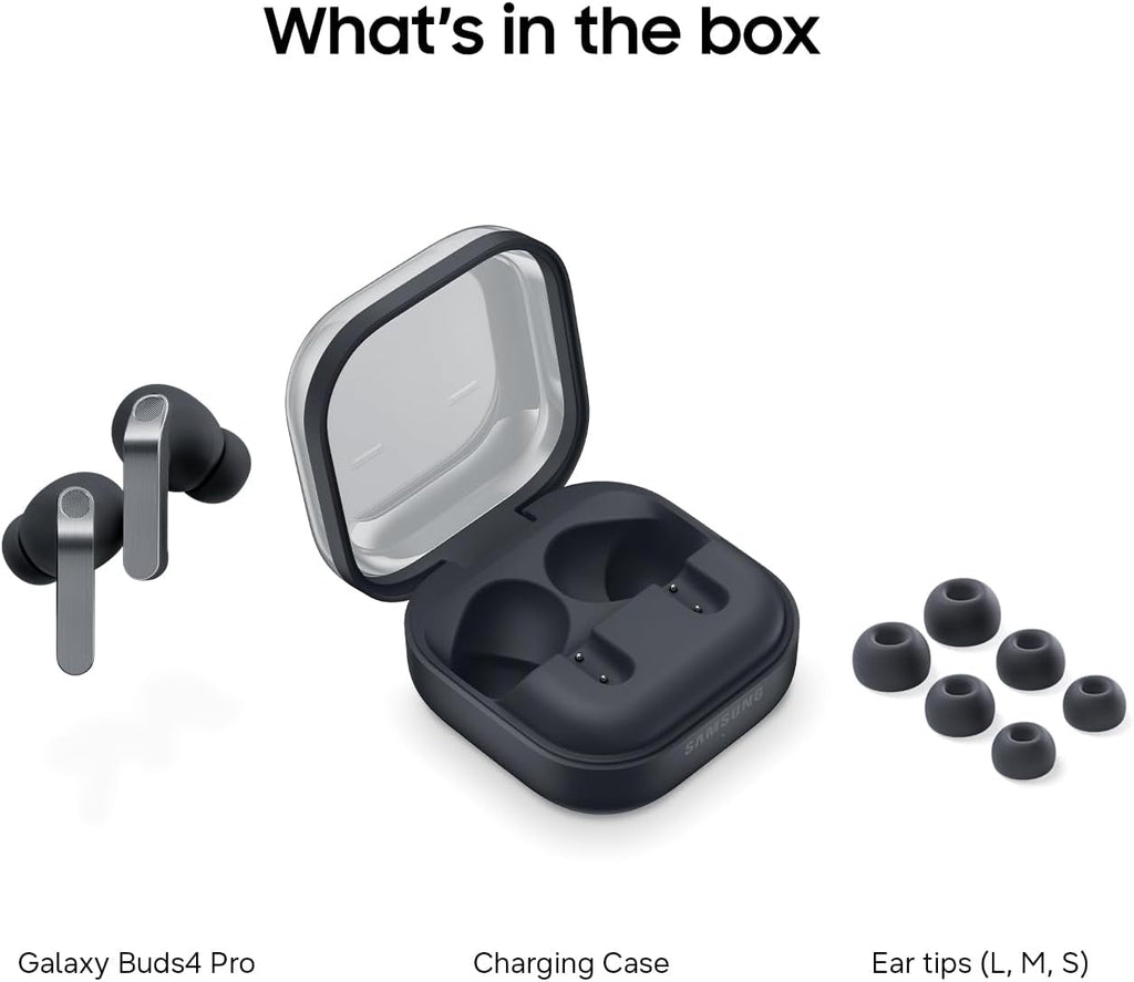 Samsung Galaxy Buds 4 Pro (2026) AI True Wireless Bluetooth Earbuds, Black | Hi-Res Audio, 2-Way Speaker, ANC 2.0, Optimized Comfort, IP57, Live Translation [US Version, 2 Yr Warranty]