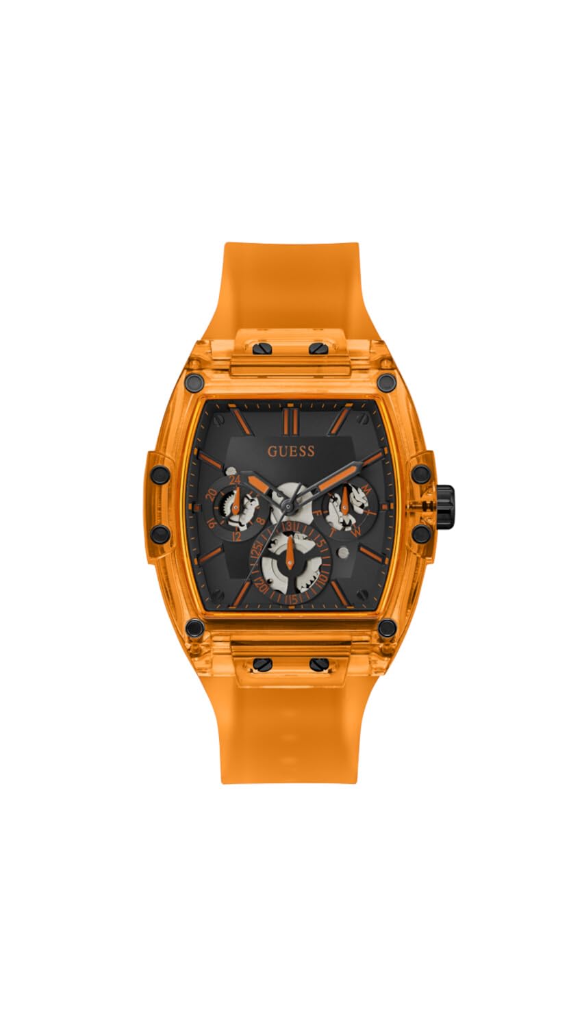 Guess Men's GW0G Series| Analog Trend Watch| Polycarbonate Case| Silicone Bracelet | 50M Water Resistance