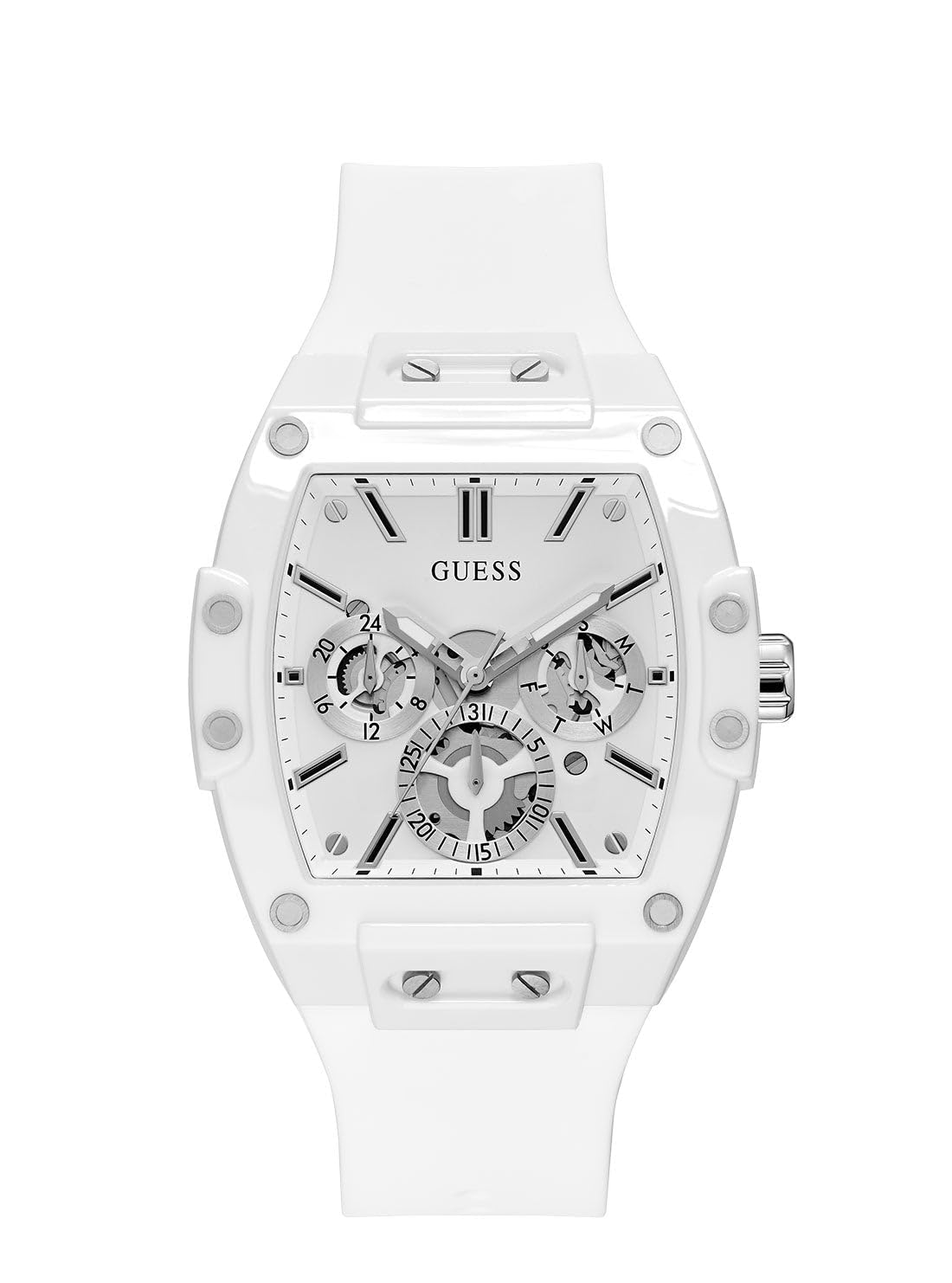Guess Men's GW0G Series| Analog Trend Watch| Polycarbonate Case| Silicone Bracelet | 50M Water Resistance