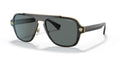 Versace Man Sunglasses Black Frame, Dark Grey Lenses, 56MM