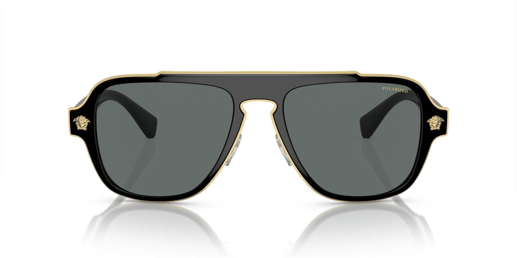 Versace Man Sunglasses Black Frame, Dark Grey Lenses, 56MM