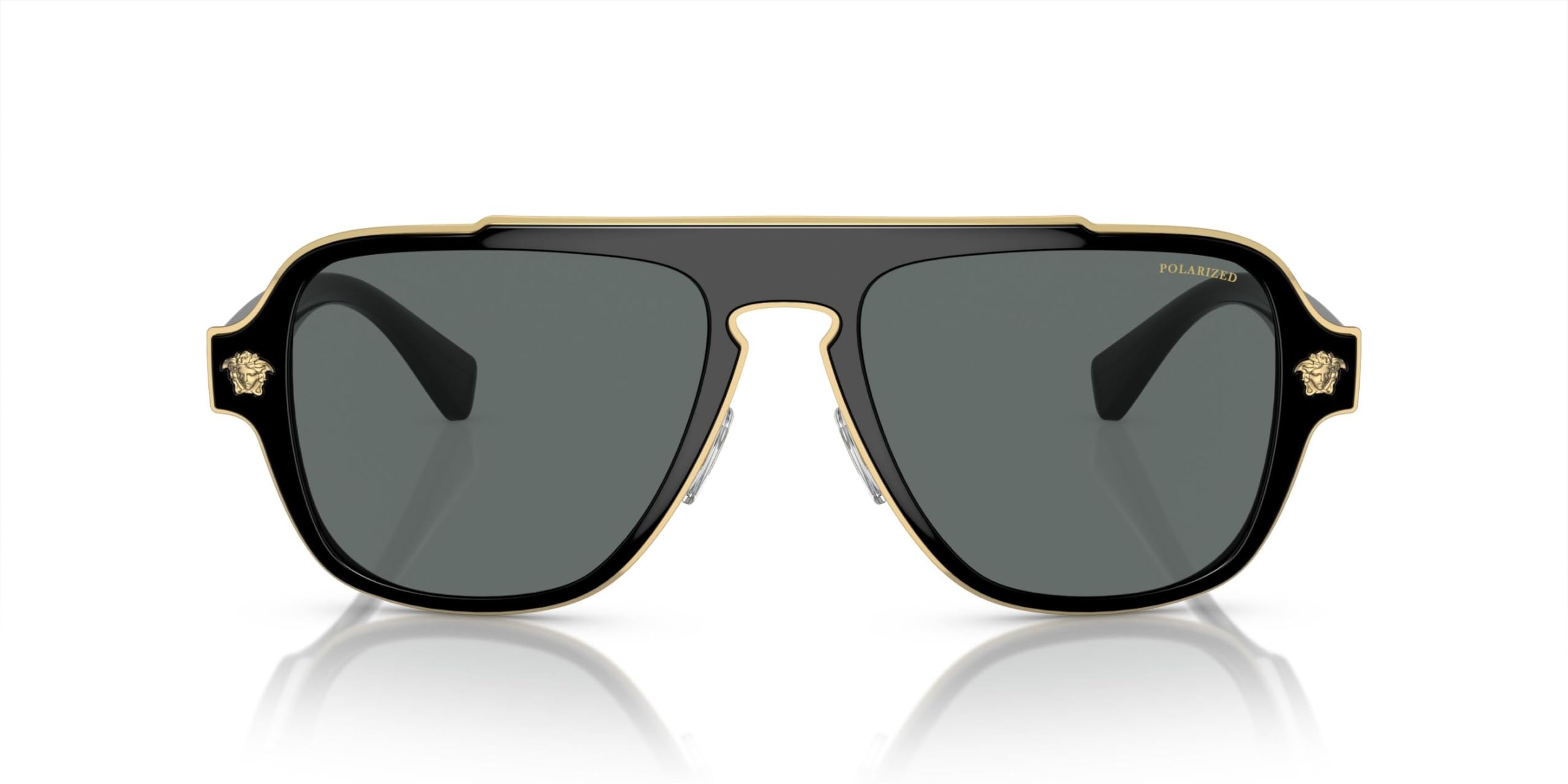 Versace Man Sunglasses Black Frame, Dark Grey Lenses, 56MM