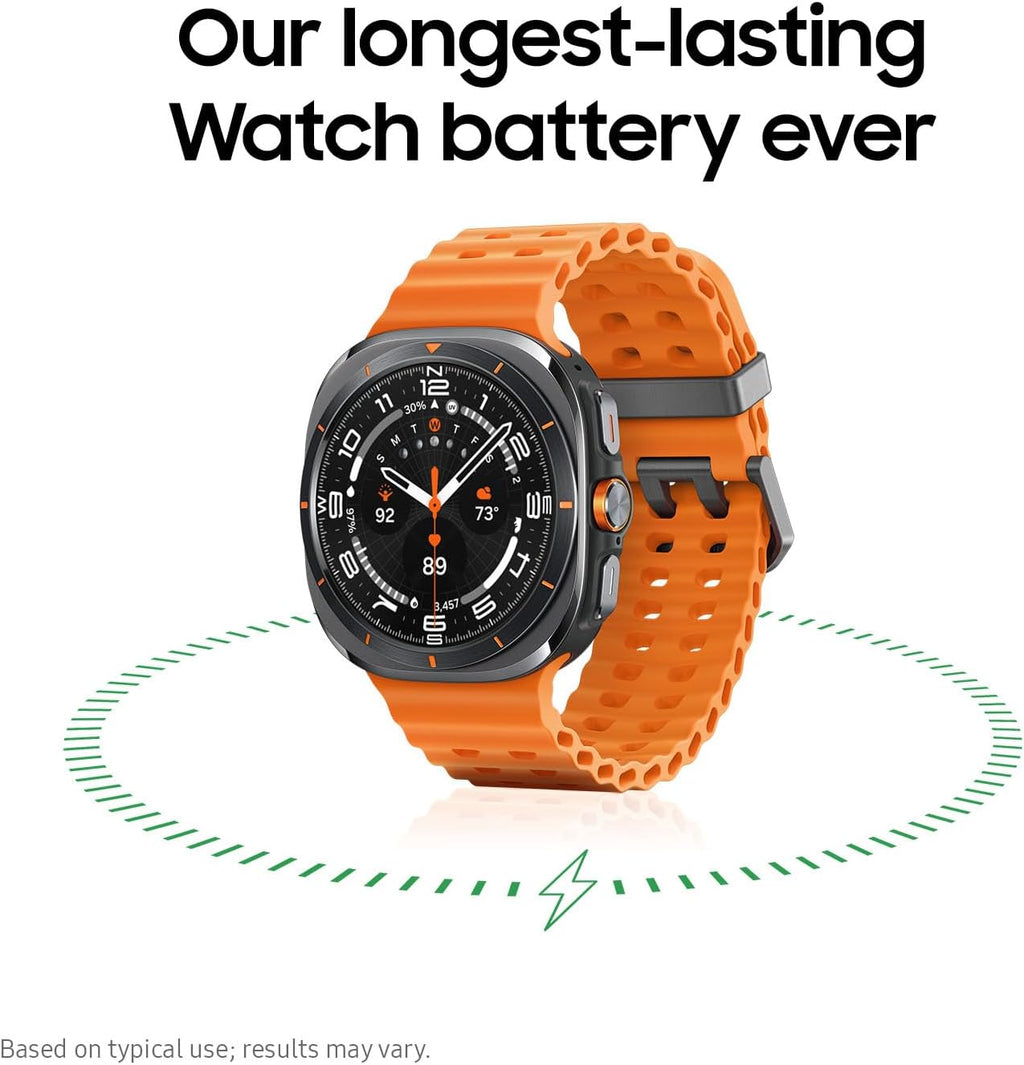 Samsung Galaxy Watch Ultra (2025), Titanium Silver, 47mm LTE Smartwatch | Titanium Casing, Advanced Sleep Coaching, Running Coach, Energy Score, Heart Rate Tracking, GPS [US Version, 2 Yr Warranty]
