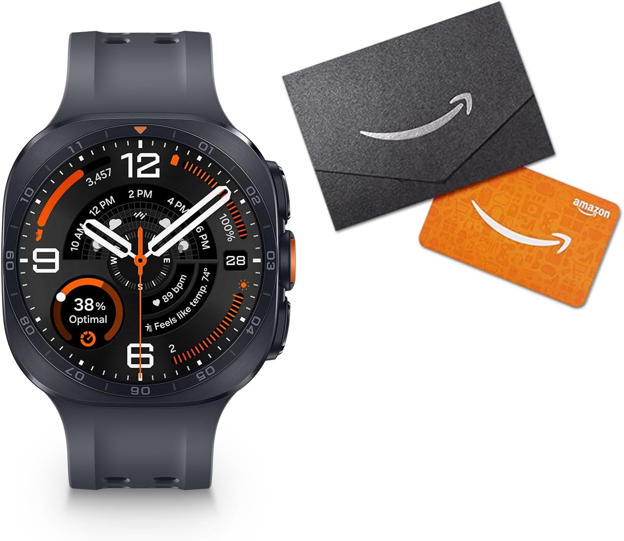Samsung Galaxy Watch Ultra2 + $100 GC, Titanium Silver, 47mm LTE Smartwatch | Rugged Design, AI Assistant, Advanced Sleep and Running Coach, Dive-Rated, Heart Rate Tracking [US Version, 2 Yr Warranty]