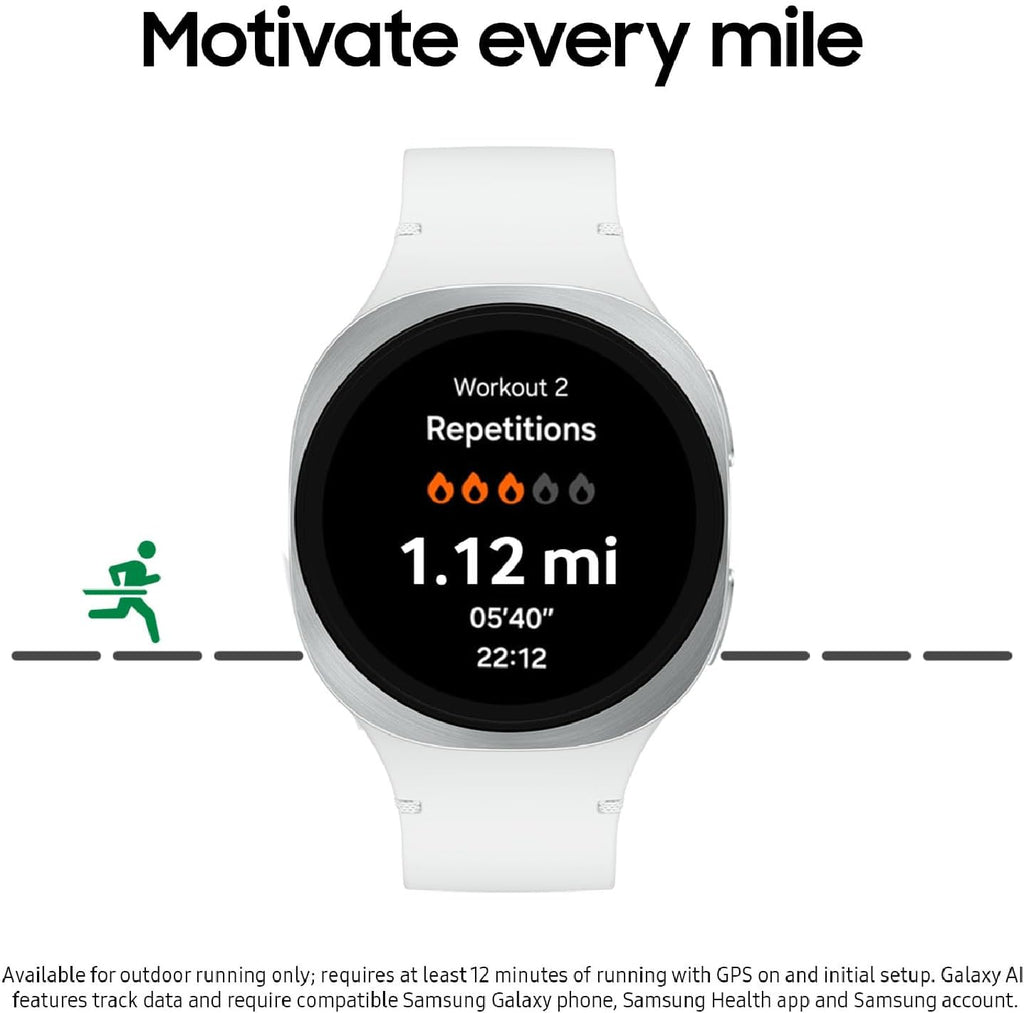 Samsung Galaxy Watch 8 (2025), Graphite, 44mm, Bluetooth Smartwatch | Cushion Design, Fitness Tracker, Sleep and Running Coach, Energy Score, Heart Rate Tracking [US Version, 2 Yr Warranty]