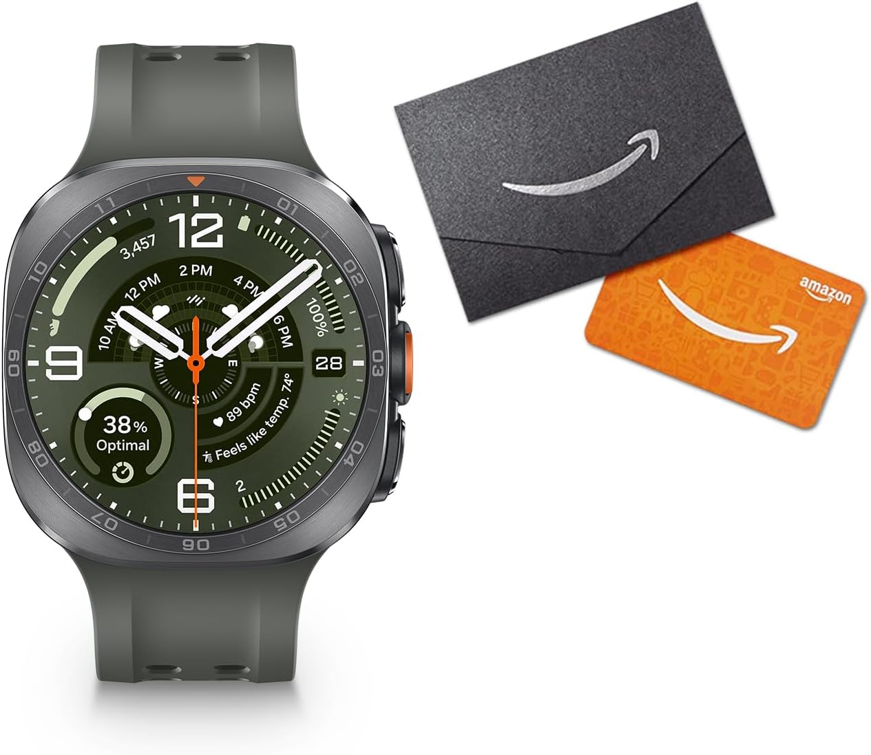 Samsung Galaxy Watch Ultra2 + $100 GC, Titanium Silver, 47mm LTE Smartwatch | Rugged Design, AI Assistant, Advanced Sleep and Running Coach, Dive-Rated, Heart Rate Tracking [US Version, 2 Yr Warranty]