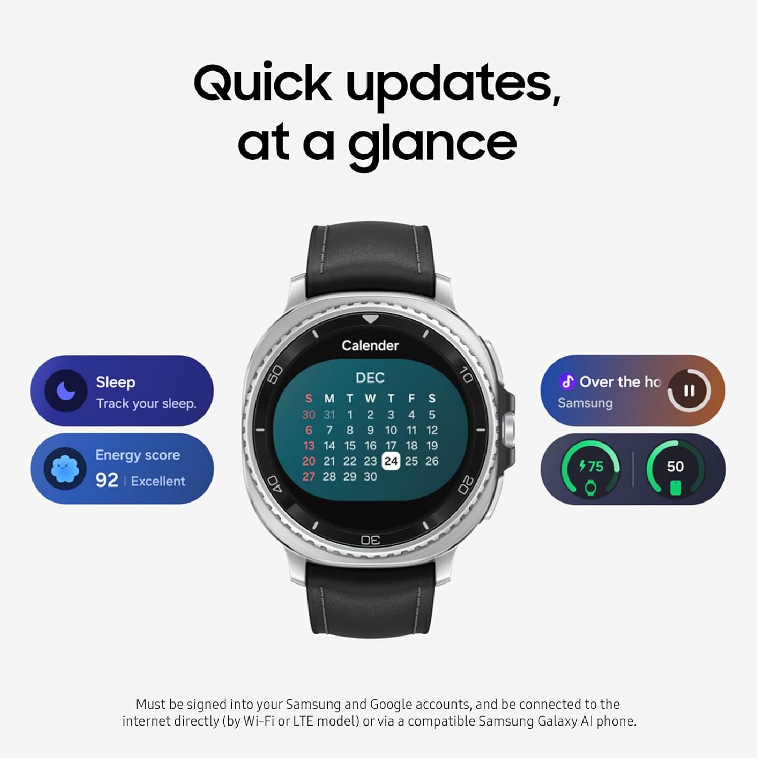 Samsung Galaxy Watch 8 (2025), Graphite, 44mm, Bluetooth Smartwatch | Cushion Design, Fitness Tracker, Sleep and Running Coach, Energy Score, Heart Rate Tracking [US Version, 2 Yr Warranty]