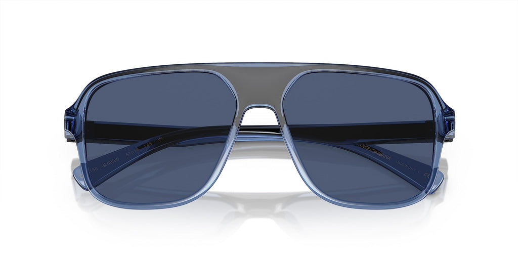 Dolce & Gabbana DG6134 Men's Sunglasses Transparent Blue/Black/Dark Blue 57