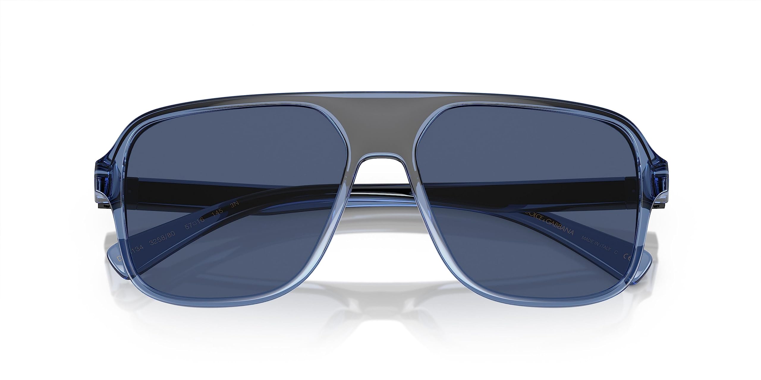 Dolce & Gabbana DG6134 Men's Sunglasses Transparent Blue/Black/Dark Blue 57
