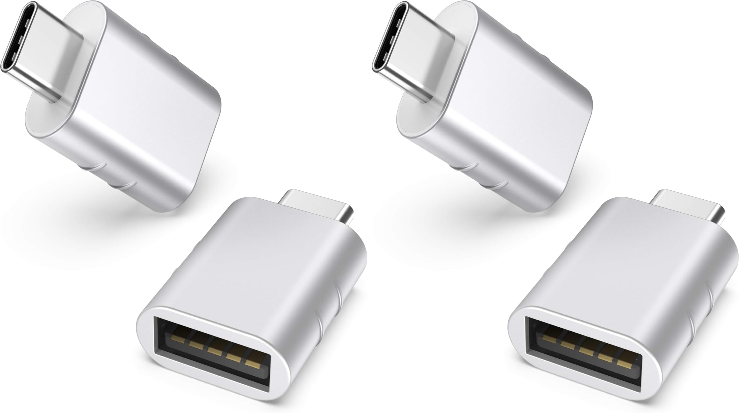 Syntech USB C to USB Adapter Pack of 2 USB C Male to USB3 Female Adapter Compatible with iPhone 17 Pro Max MacBook Pro Air 2024 iMac iPad mini Pro, Other Type C or Thunderbolt 5/4 Devices, Gold