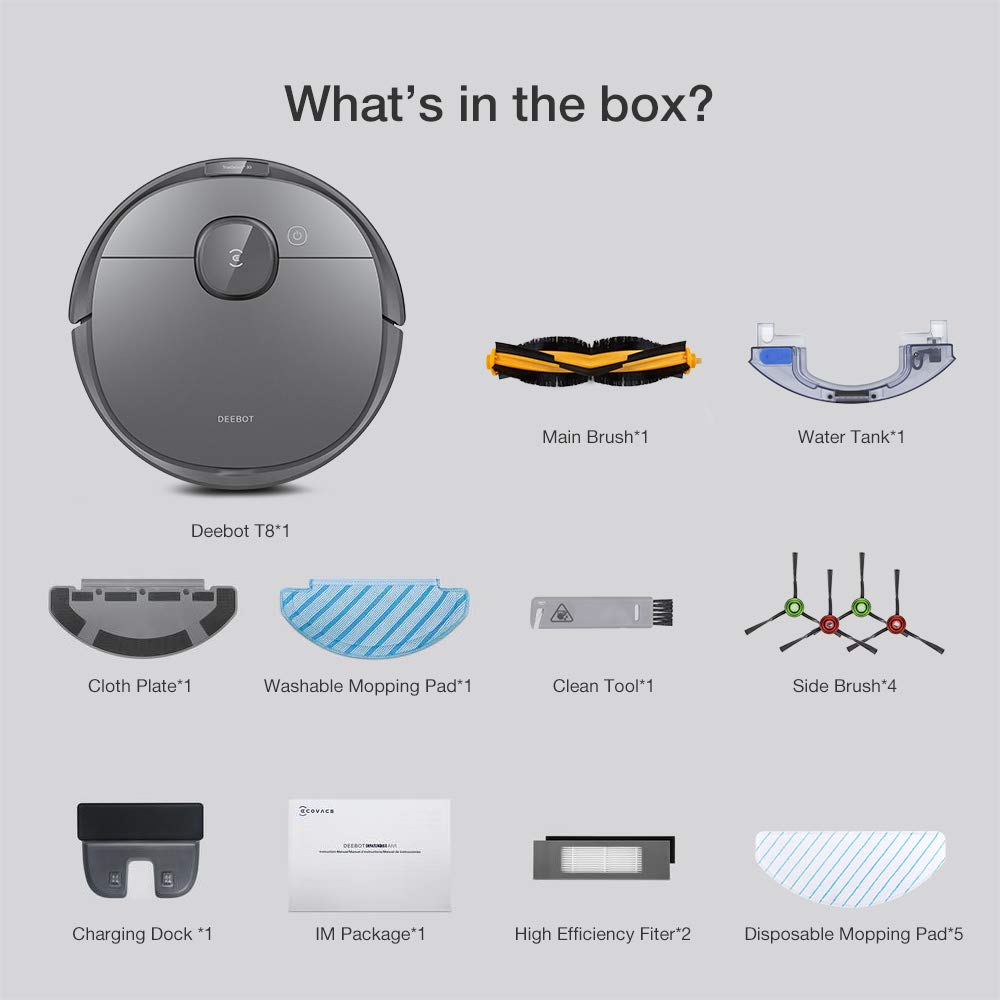 ECOVACS DEEBOT X11 OmniCyclone Robot Vacuum and Mop, Bagless 60-Day Station, 19,500Pa Suction, GaN Fast Charging for Large Homes, Self-Washing Roller Mop, Zero-Tangle for Pet Hair, Smart Navigation