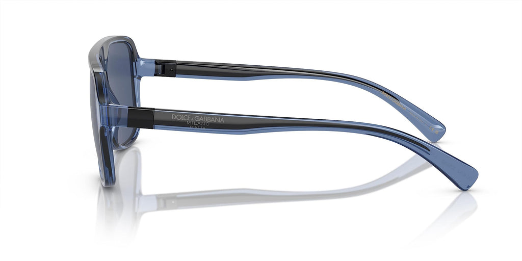 Dolce & Gabbana DG6134 Men's Sunglasses Transparent Blue/Black/Dark Blue 57