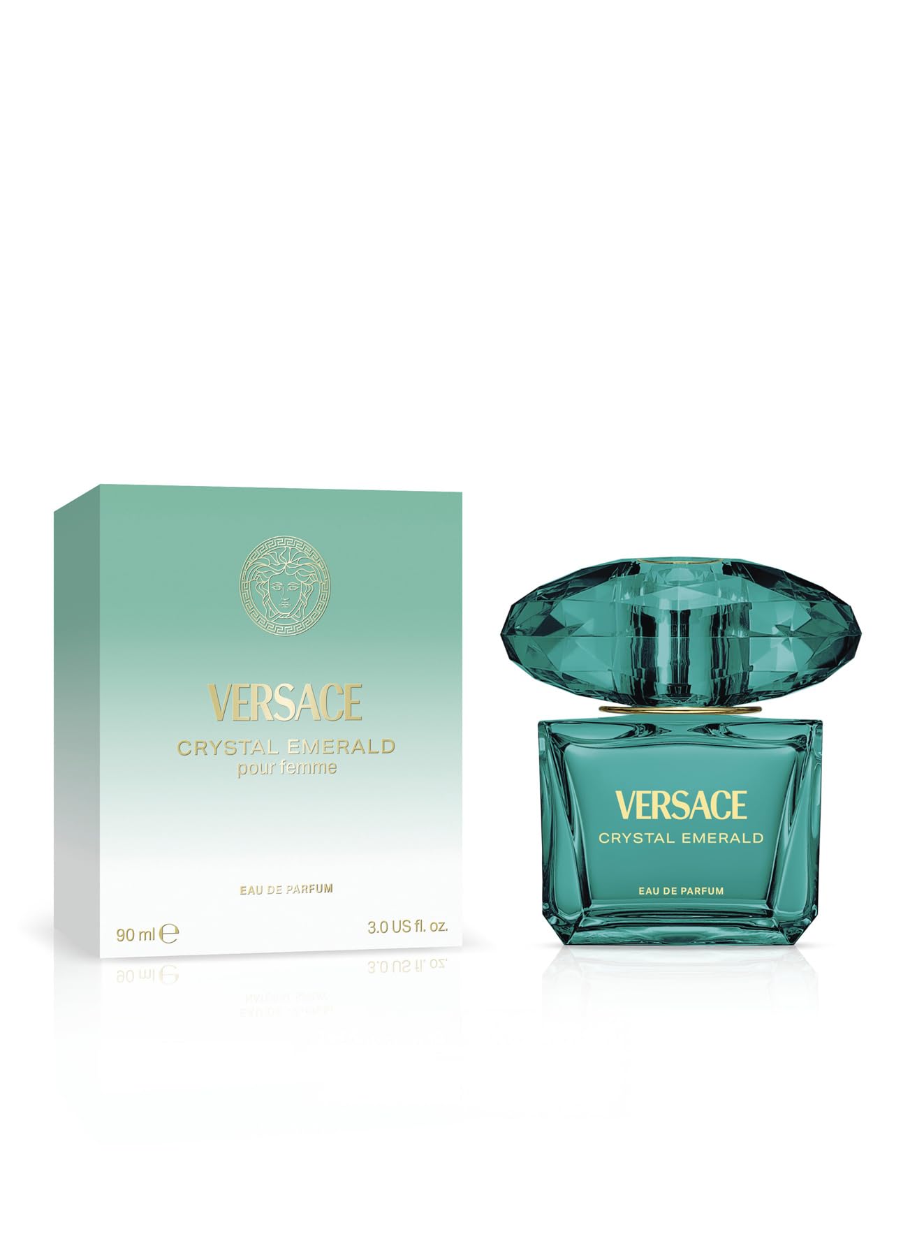 Versace Crystal Emerald Eau De Parfum Spray for Women, 3.0 Ounce