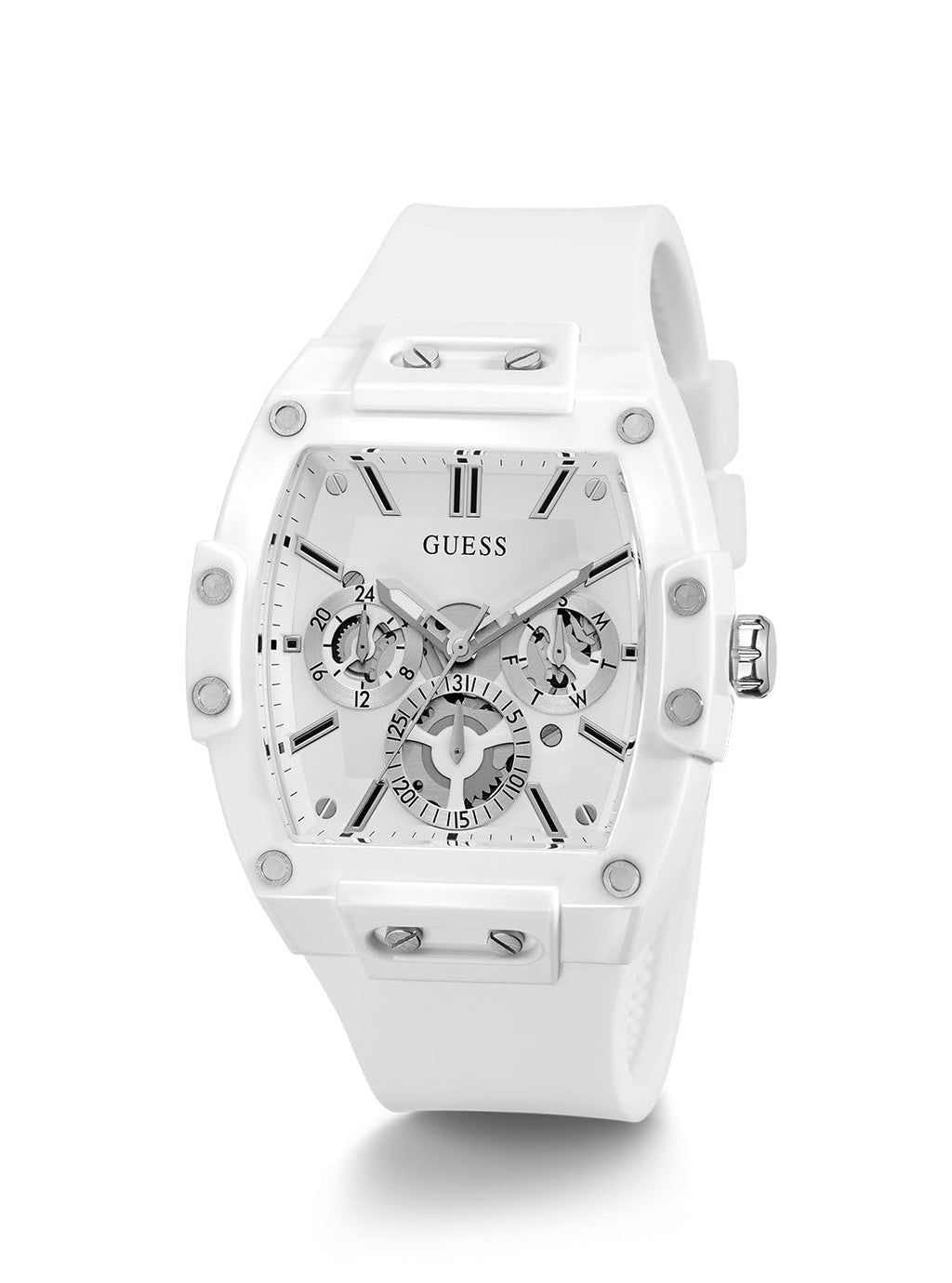 Guess Men's GW0G Series| Analog Trend Watch| Polycarbonate Case| Silicone Bracelet | 50M Water Resistance
