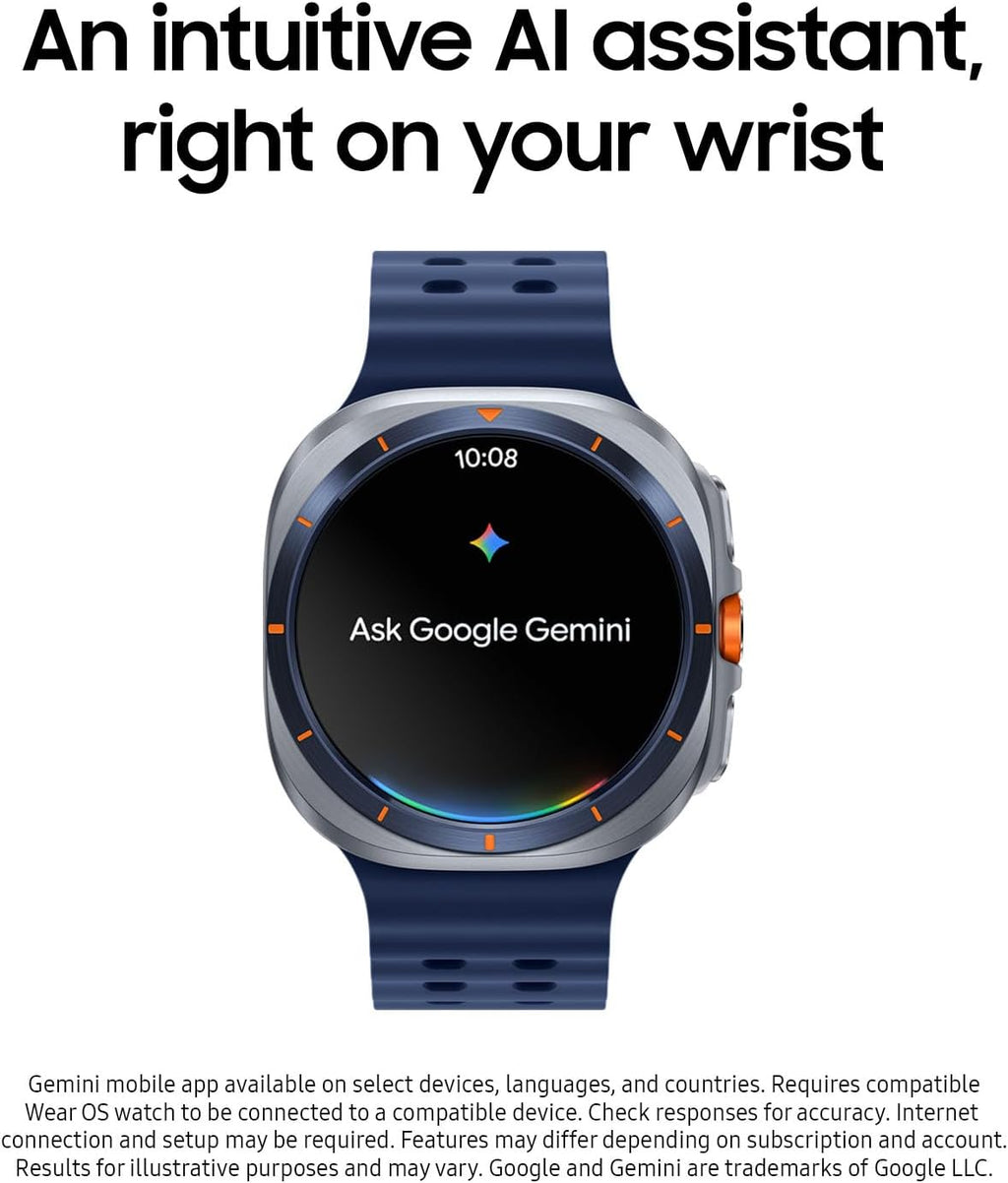 Samsung Galaxy Watch Ultra (2025), Titanium Silver, 47mm LTE Smartwatch | Titanium Casing, Advanced Sleep Coaching, Running Coach, Energy Score, Heart Rate Tracking, GPS [US Version, 2 Yr Warranty]