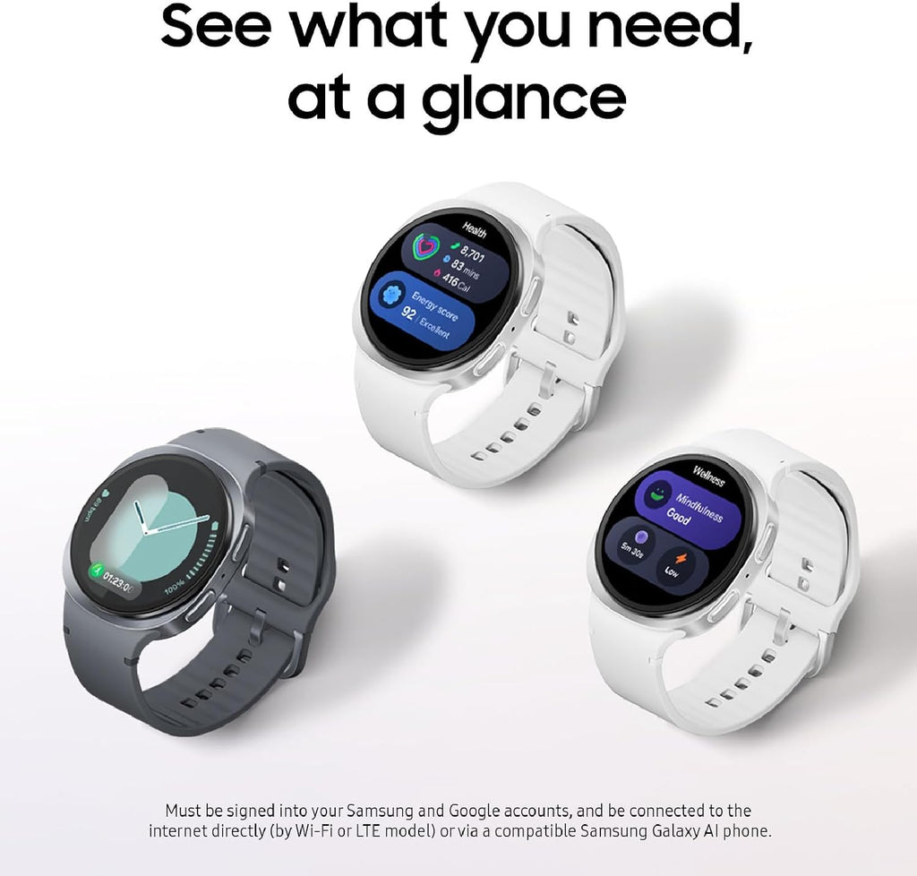 Samsung Galaxy Watch 8 (2025), Graphite, 44mm, Bluetooth Smartwatch | Cushion Design, Fitness Tracker, Sleep and Running Coach, Energy Score, Heart Rate Tracking [US Version, 2 Yr Warranty]