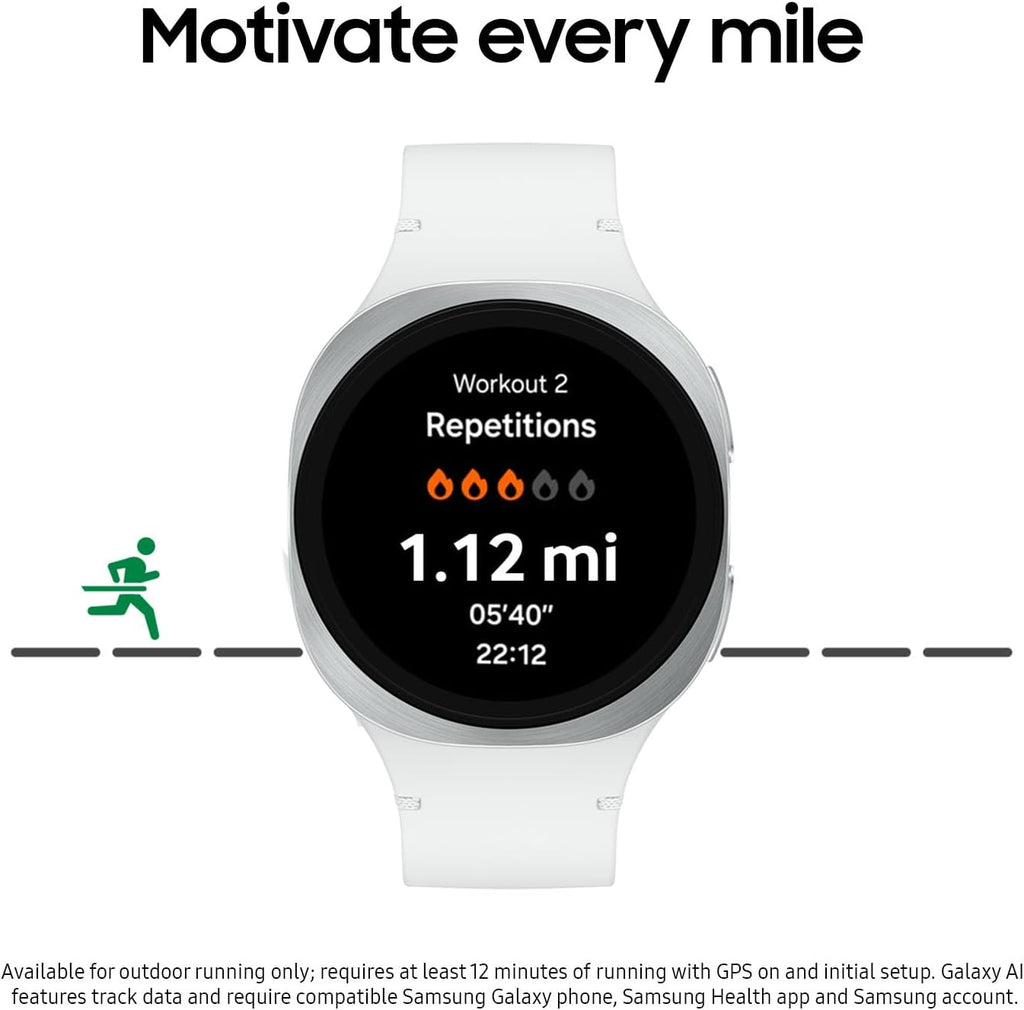 Samsung Galaxy Watch 8 (2025), Graphite, 44mm, Bluetooth Smartwatch | Cushion Design, Fitness Tracker, Sleep and Running Coach, Energy Score, Heart Rate Tracking [US Version, 2 Yr Warranty]