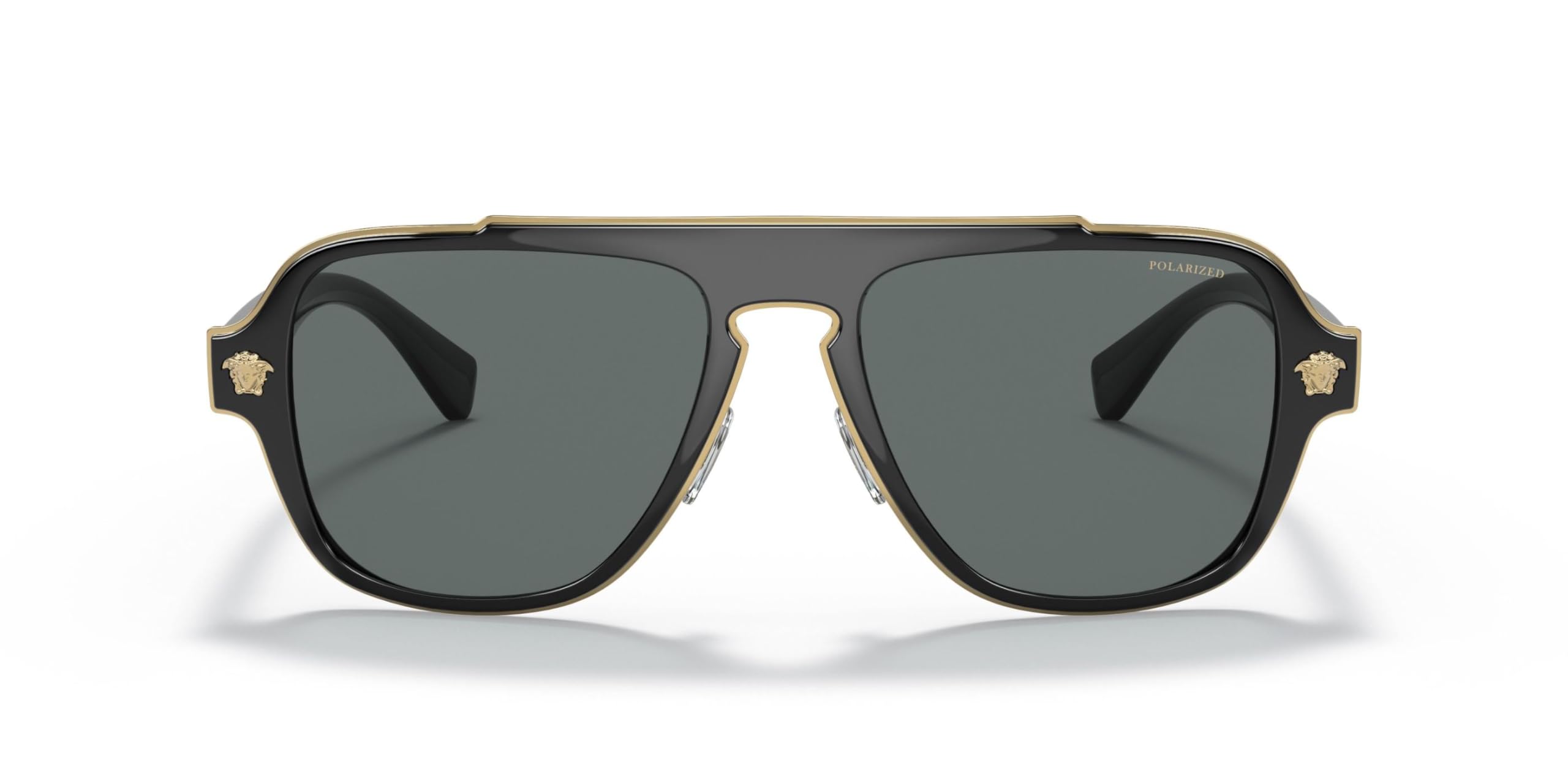 Versace Man Sunglasses Black Frame, Dark Grey Lenses, 56MM
