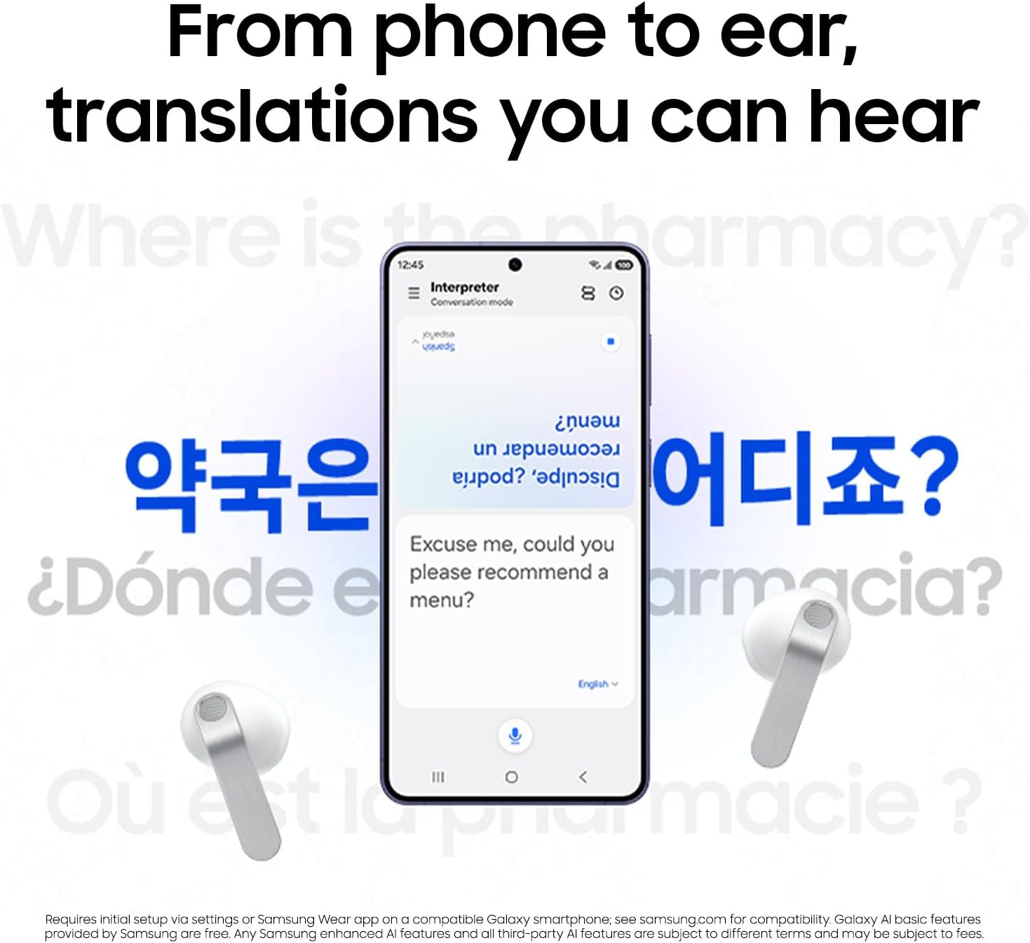 Samsung Galaxy Buds 4 Pro (2026) AI True Wireless Bluetooth Earbuds, Black | Hi-Res Audio, 2-Way Speaker, ANC 2.0, Optimized Comfort, IP57, Live Translation [US Version, 2 Yr Warranty]