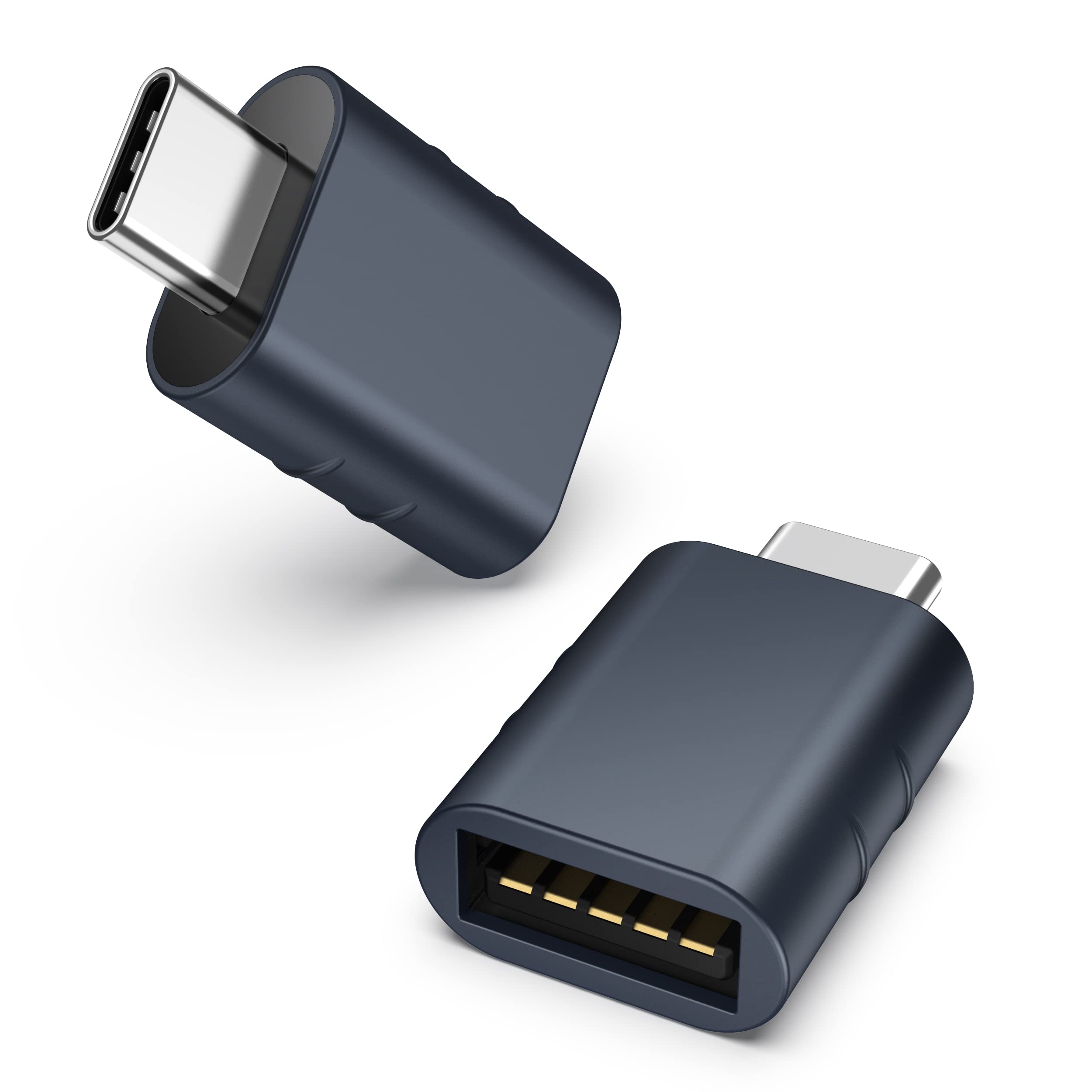 Syntech USB C to USB Adapter Pack of 2 USB C Male to USB3 Female Adapter Compatible with iPhone 17 Pro Max MacBook Pro Air 2024 iMac iPad mini Pro, Other Type C or Thunderbolt 5/4 Devices, Gold
