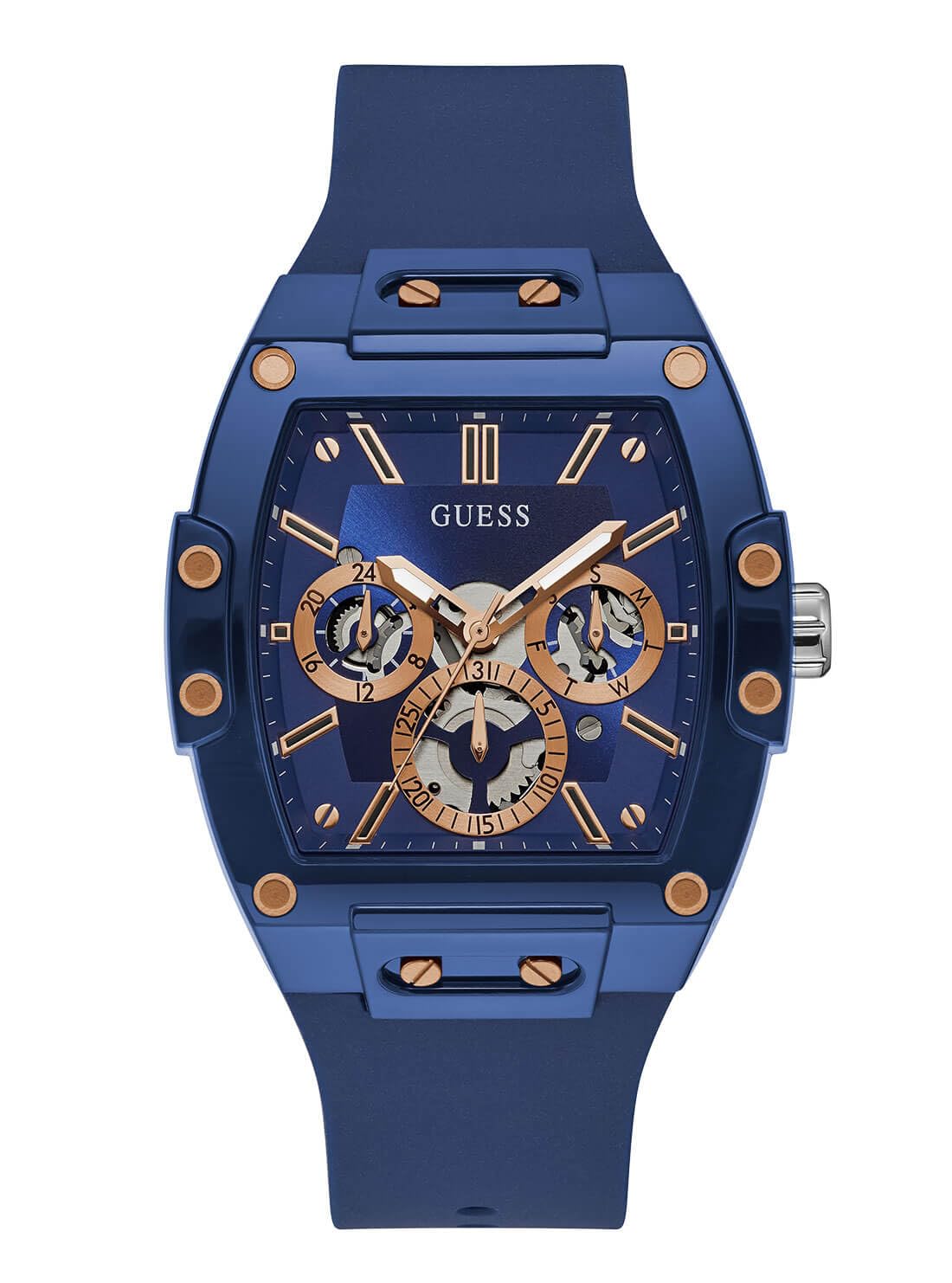 Guess Men's GW0G Series| Analog Trend Watch| Polycarbonate Case| Silicone Bracelet | 50M Water Resistance