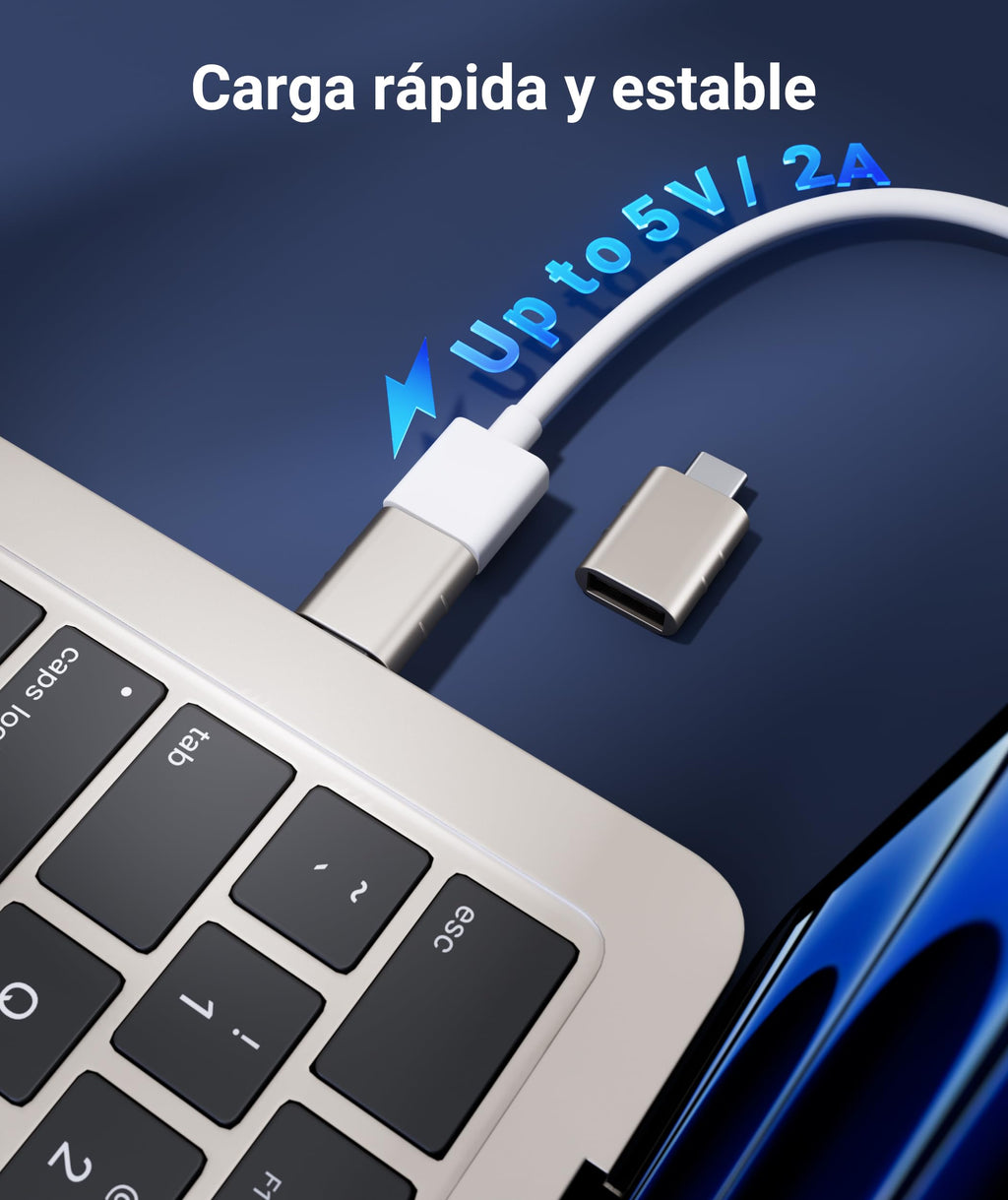 Syntech USB C to USB Adapter Pack of 2 USB C Male to USB3 Female Adapter Compatible with iPhone 17 Pro Max MacBook Pro Air 2024 iMac iPad mini Pro, Other Type C or Thunderbolt 5/4 Devices, Gold
