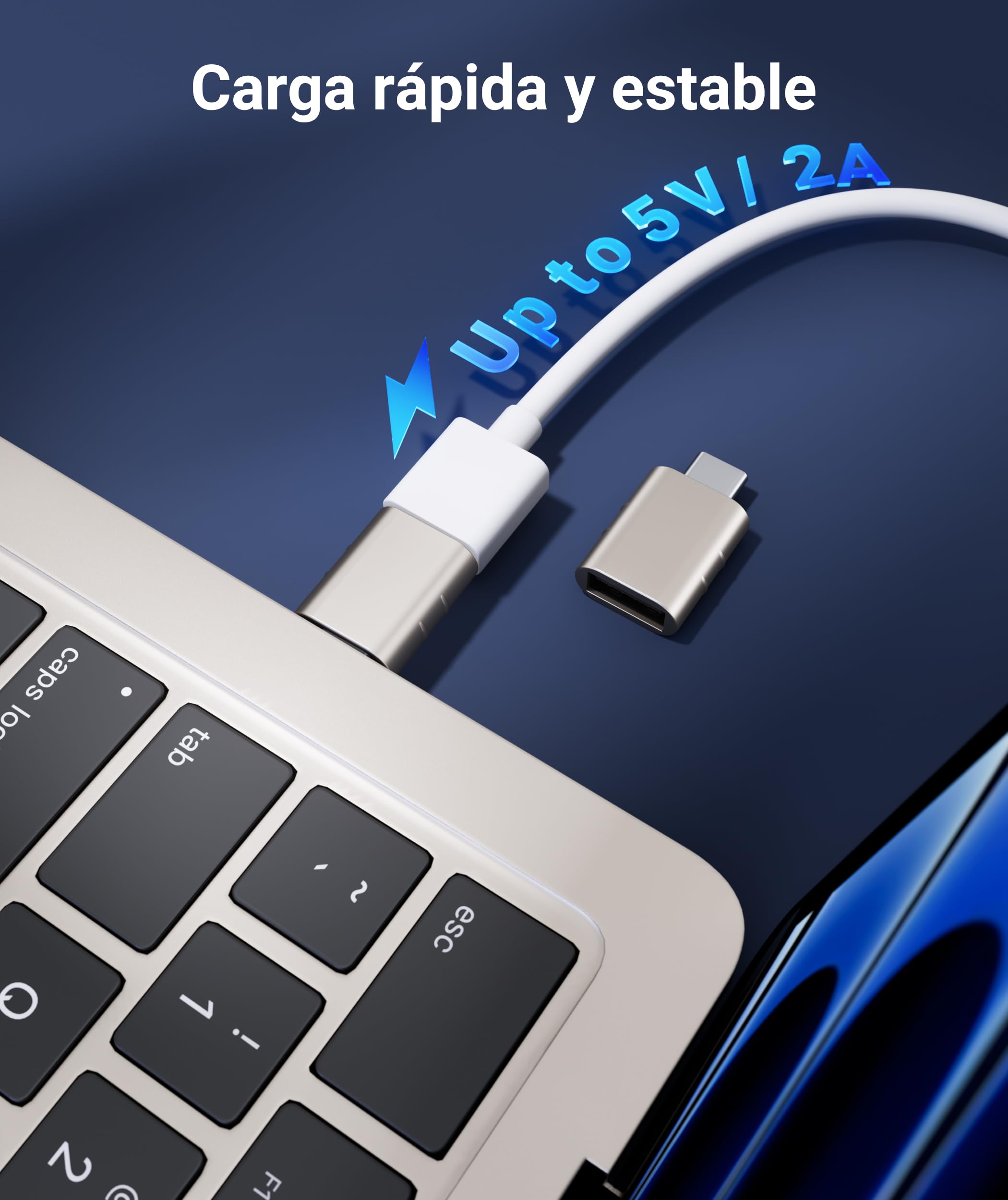 Syntech USB C to USB Adapter Pack of 2 USB C Male to USB3 Female Adapter Compatible with iPhone 17 Pro Max MacBook Pro Air 2024 iMac iPad mini Pro, Other Type C or Thunderbolt 5/4 Devices, Gold