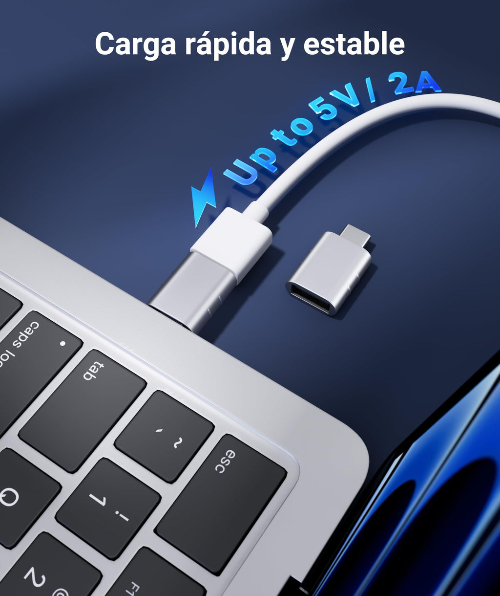 Syntech USB C to USB Adapter Pack of 2 USB C Male to USB3 Female Adapter Compatible with iPhone 17 Pro Max MacBook Pro Air 2024 iMac iPad mini Pro, Other Type C or Thunderbolt 5/4 Devices, Gold