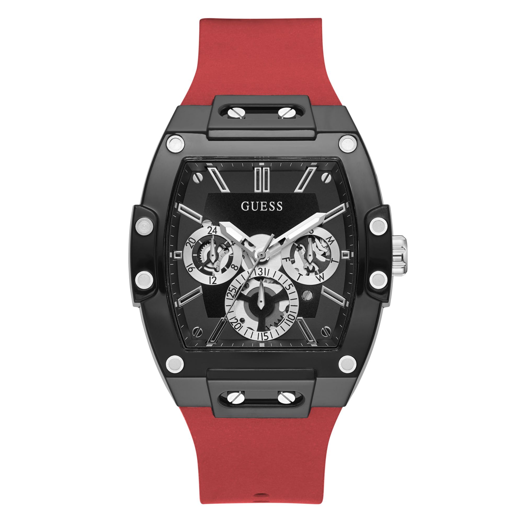 Guess Men's GW0G Series| Analog Trend Watch| Polycarbonate Case| Silicone Bracelet | 50M Water Resistance