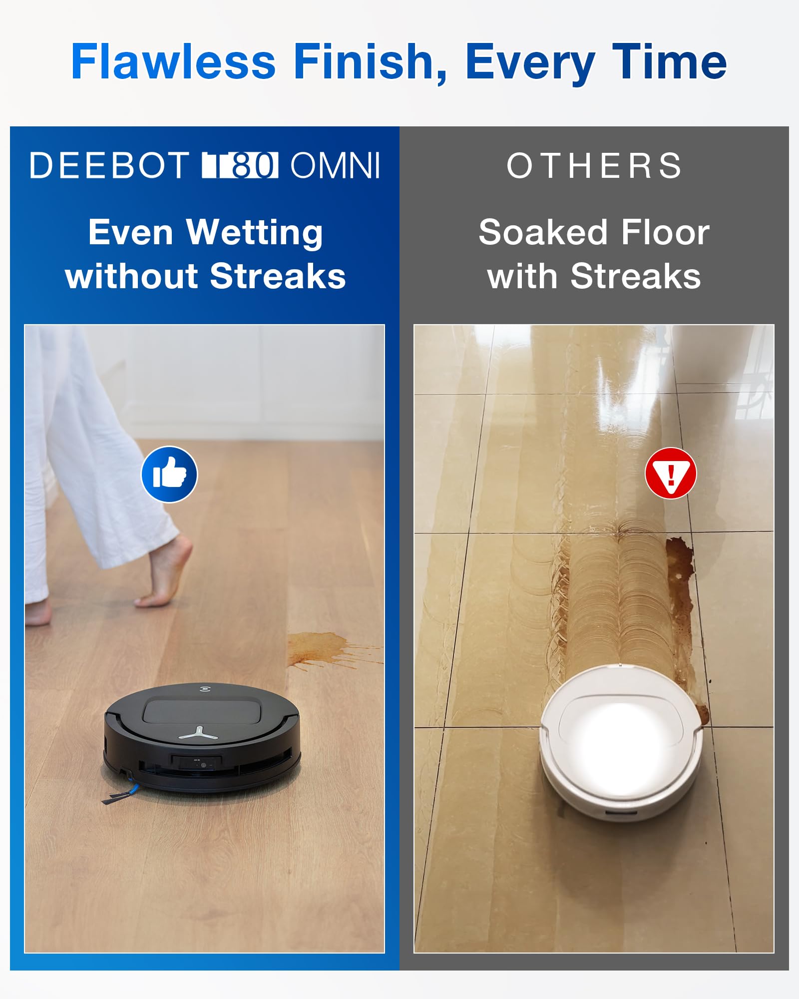 ECOVACS DEEBOT X11 OmniCyclone Robot Vacuum and Mop, Bagless 60-Day Station, 19,500Pa Suction, GaN Fast Charging for Large Homes, Self-Washing Roller Mop, Zero-Tangle for Pet Hair, Smart Navigation