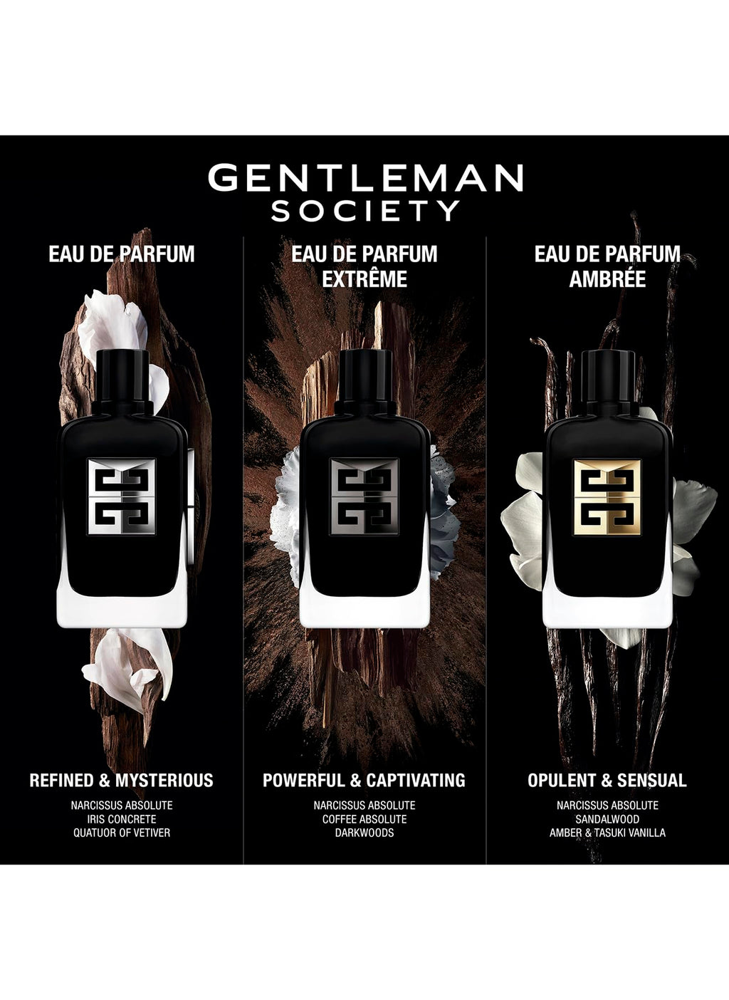 Givenchy Gentleman Society Ambree Eau De Parfum Spray for Men, 3.4 Ounce
