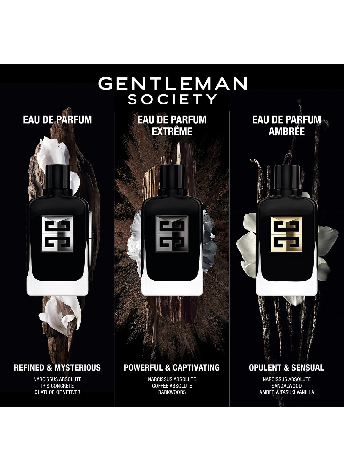 Givenchy Gentleman Society Ambree Eau De Parfum Spray for Men, 3.4 Ounce