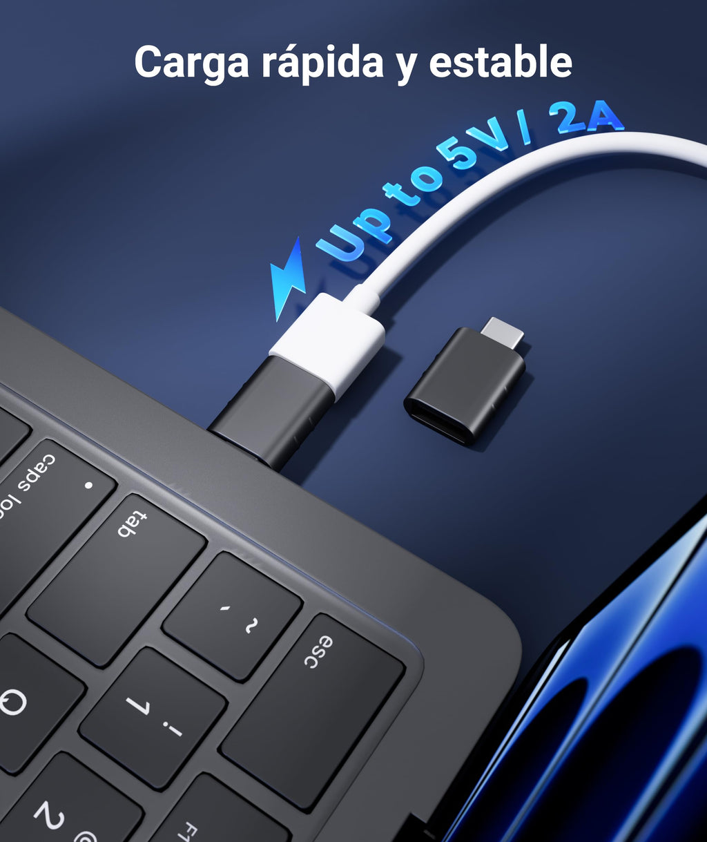 Syntech USB C to USB Adapter Pack of 2 USB C Male to USB3 Female Adapter Compatible with iPhone 17 Pro Max MacBook Pro Air 2024 iMac iPad mini Pro, Other Type C or Thunderbolt 5/4 Devices, Gold