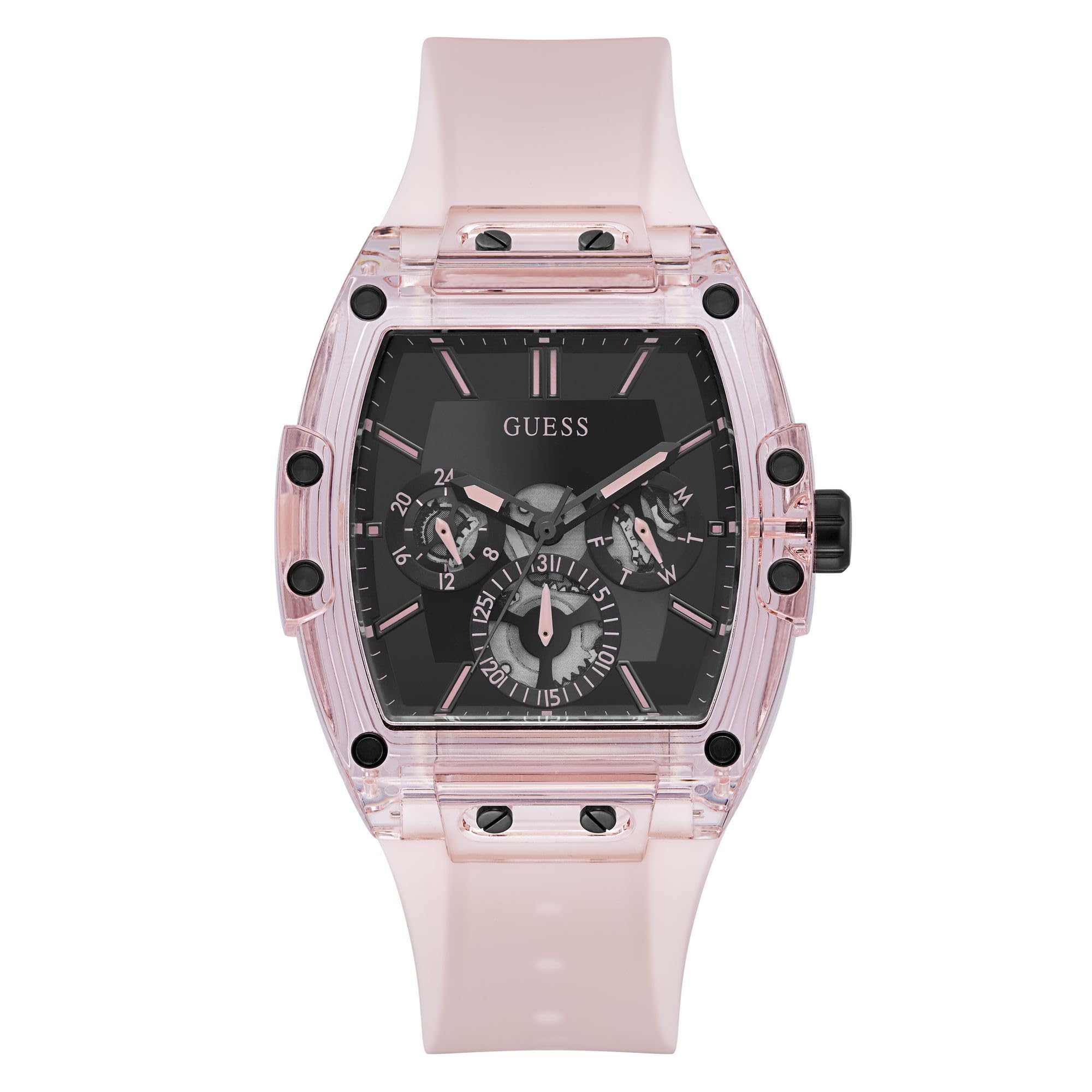 Guess Men's GW0G Series| Analog Trend Watch| Polycarbonate Case| Silicone Bracelet | 50M Water Resistance