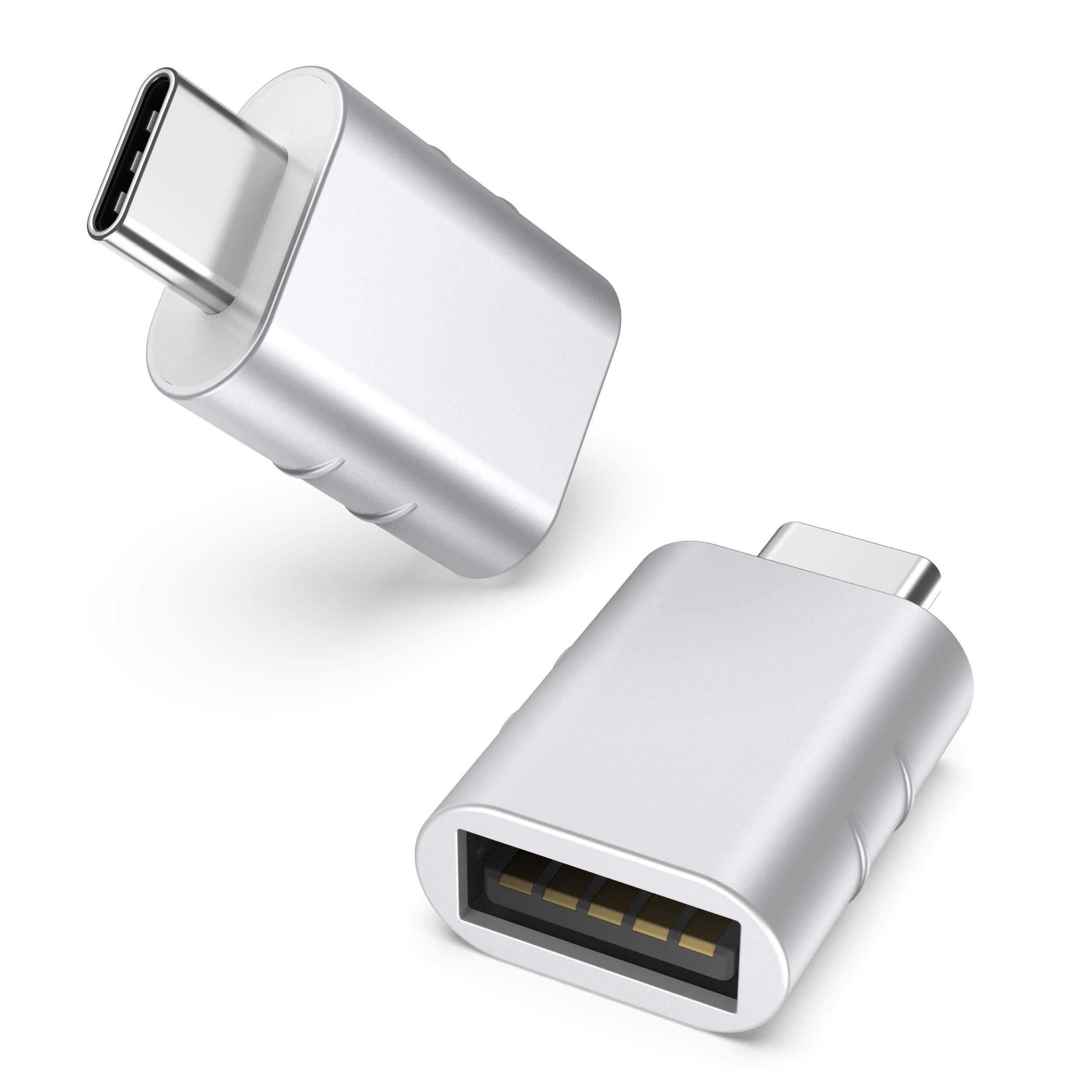 Syntech USB C to USB Adapter Pack of 2 USB C Male to USB3 Female Adapter Compatible with iPhone 17 Pro Max MacBook Pro Air 2024 iMac iPad mini Pro, Other Type C or Thunderbolt 5/4 Devices, Gold