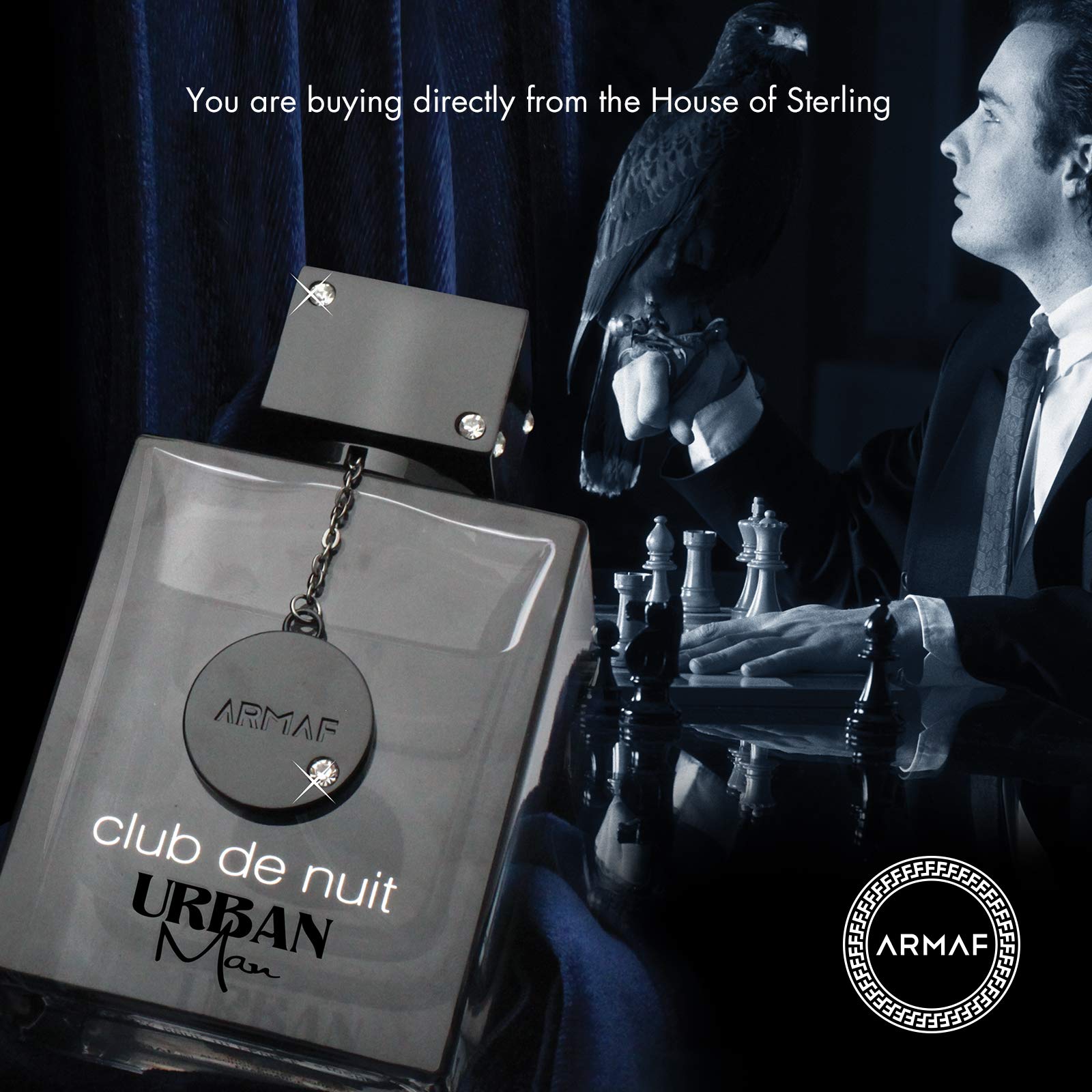 Armaf Club de Nuit Blue Iconic for Men Eau de Parfum Spray, 3.6 Ounce