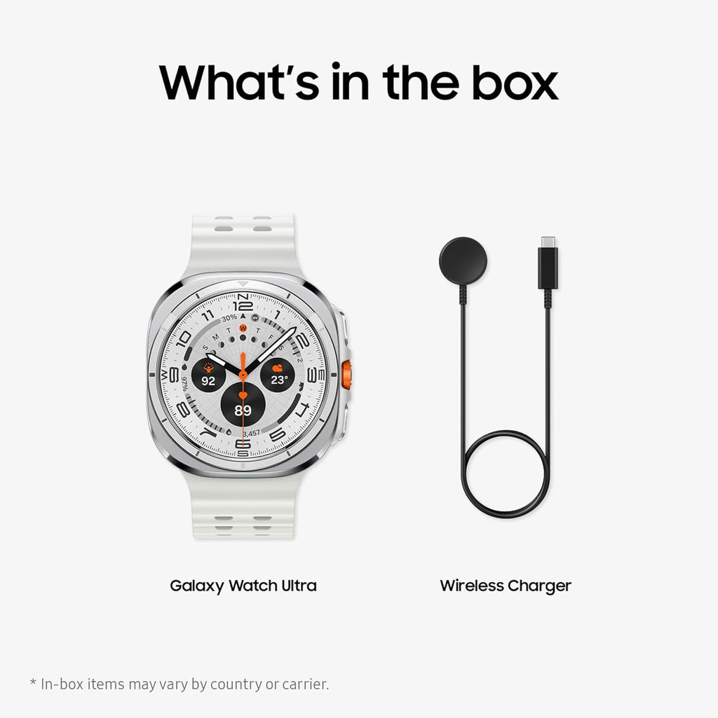 Samsung Galaxy Watch Ultra (2025), Titanium Silver, 47mm LTE Smartwatch | Titanium Casing, Advanced Sleep Coaching, Running Coach, Energy Score, Heart Rate Tracking, GPS [US Version, 2 Yr Warranty]
