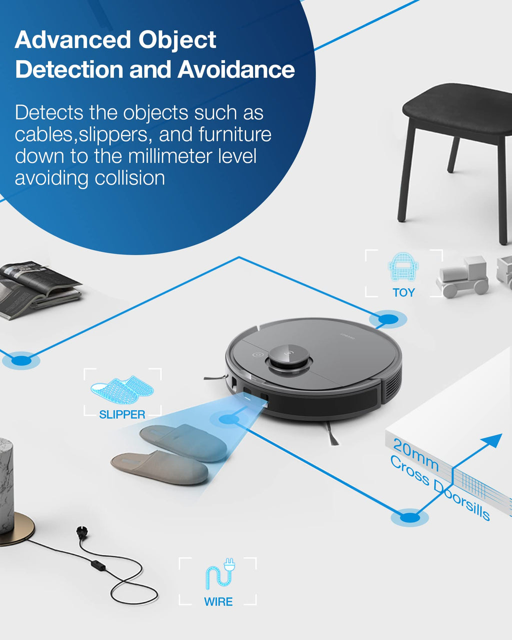 ECOVACS DEEBOT X11 OmniCyclone Robot Vacuum and Mop, Bagless 60-Day Station, 19,500Pa Suction, GaN Fast Charging for Large Homes, Self-Washing Roller Mop, Zero-Tangle for Pet Hair, Smart Navigation