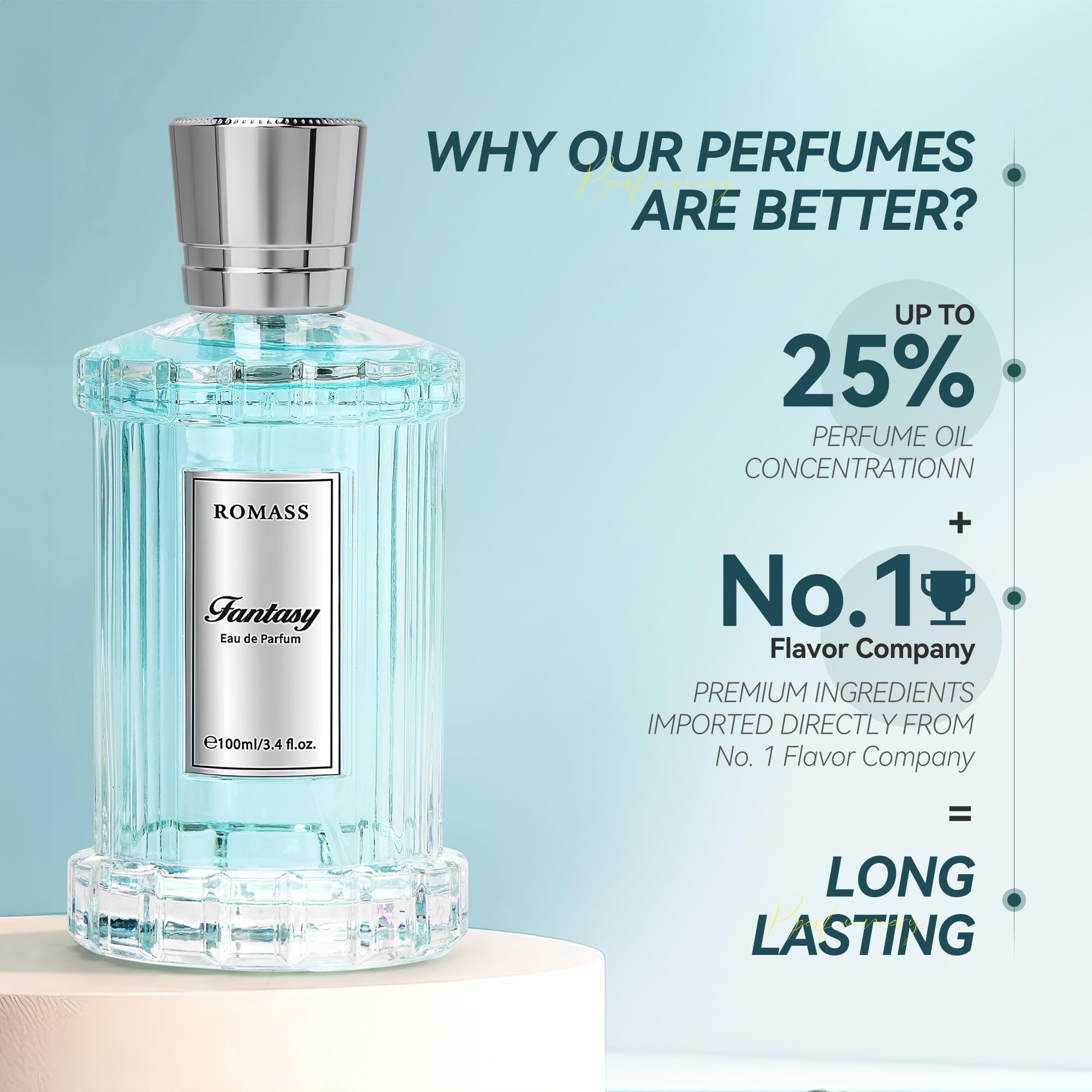 ROMASS Nomadic Night Long Lasting Unisex Oud Perfume - 3.4oz/100ml Eau de Parfum, Warm Woody Scent with Smoked Oud, Desert Sage, Rose & Raspberry, Gift for Men Women