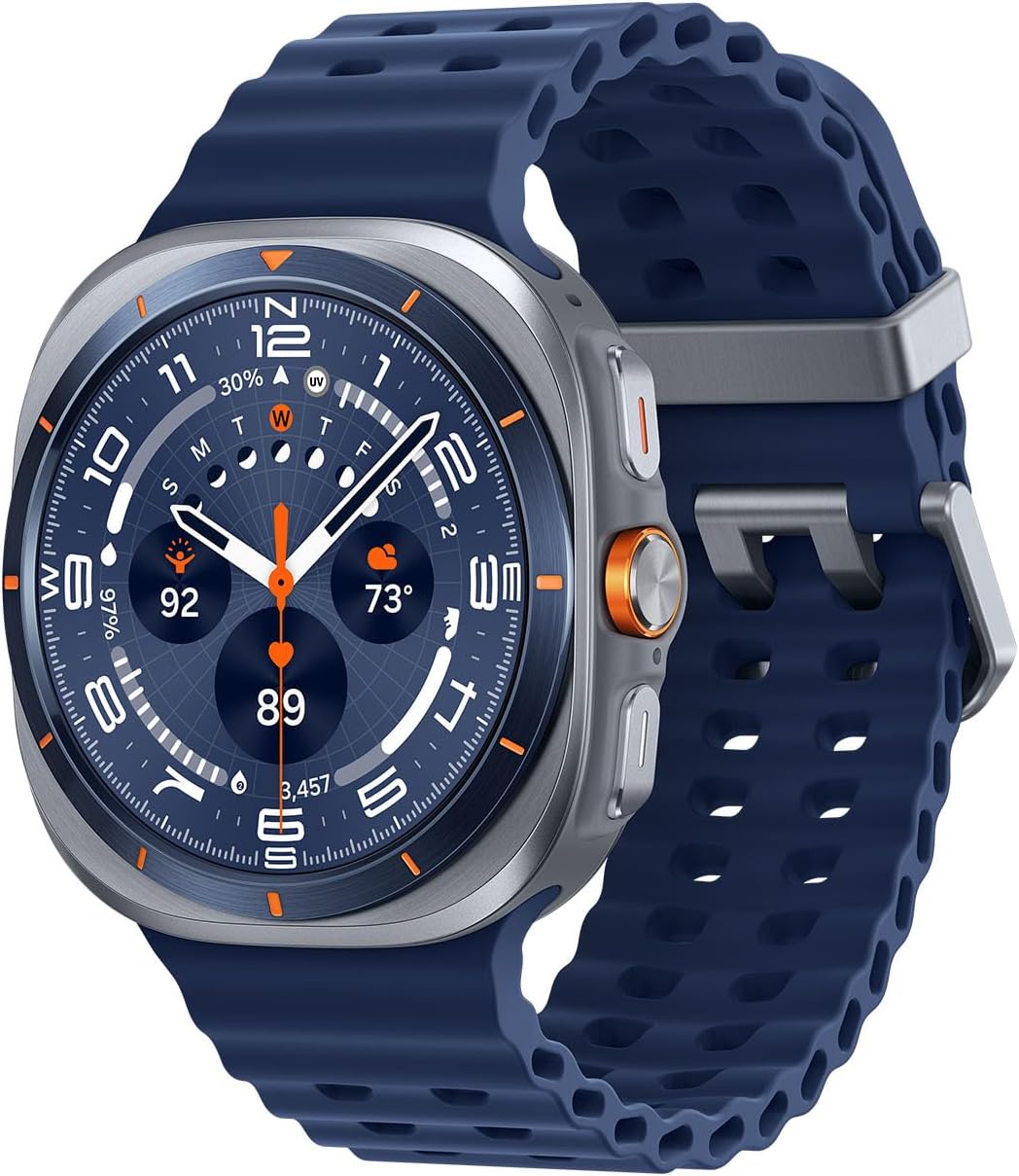 Samsung Galaxy Watch Ultra (2025), Titanium Silver, 47mm LTE Smartwatch | Titanium Casing, Advanced Sleep Coaching, Running Coach, Energy Score, Heart Rate Tracking, GPS [US Version, 2 Yr Warranty]