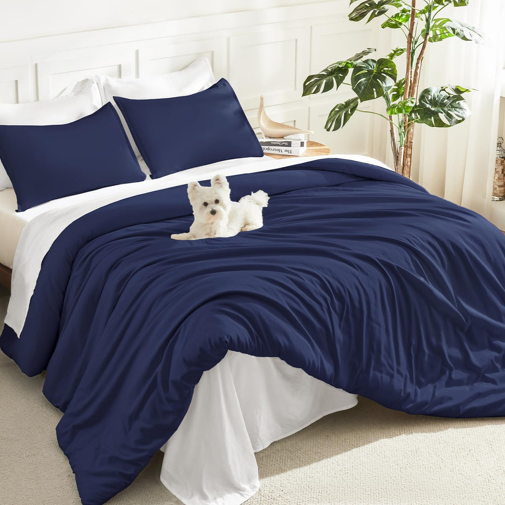 Litanika Queen Comforter Set Sage Green, 3 Pieces Lightweight Solid Bed Set | Soft Fluffy Down Alternative All Season Quilt Blanket