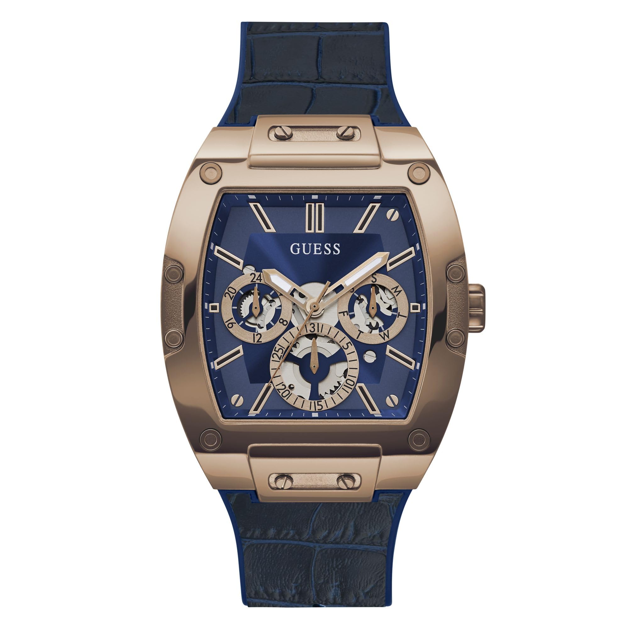 Guess Men's GW0G Series| Analog Trend Watch| Polycarbonate Case| Silicone Bracelet | 50M Water Resistance