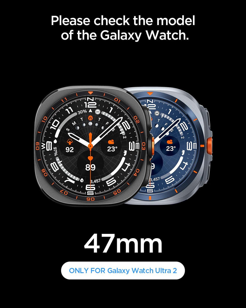 Spigen for Samsung Galaxy Watch Ultra 2 Band with Case (2026) | Rugged Armor Pro Durable Protective Flexible Scratch Resistant Shock Proof TPU Cover Strap - Matte Black