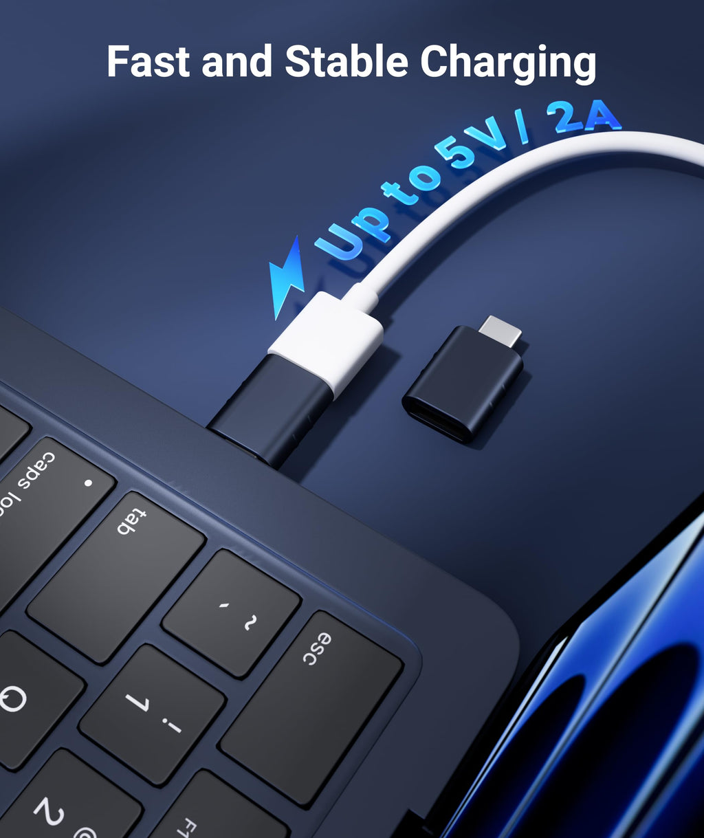 Syntech USB C to USB Adapter Pack of 2 USB C Male to USB3 Female Adapter Compatible with iPhone 17 Pro Max MacBook Pro Air 2024 iMac iPad mini Pro, Other Type C or Thunderbolt 5/4 Devices, Gold