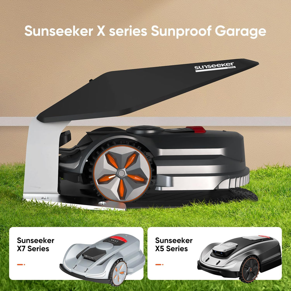 Sunseeker X7 AWD Robot Lawn Mower, RTK, Vision AI, 0.75 Acre, Wire-Free | Flagship AWD mowing for homeowners with large, challenging yards, steep slopes and uneven terrain.