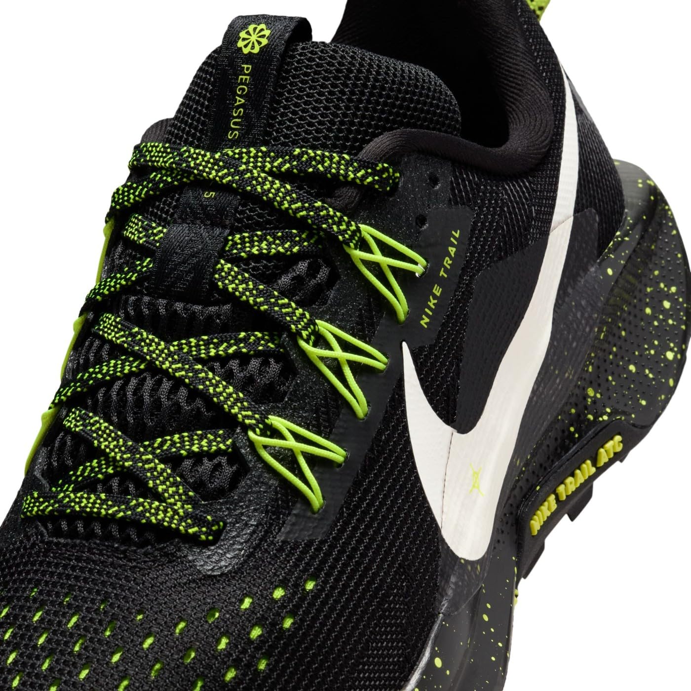 Nike Women's Pegasus Trail 5 Sneaker, Black/Phantom/Volt Ice, 5