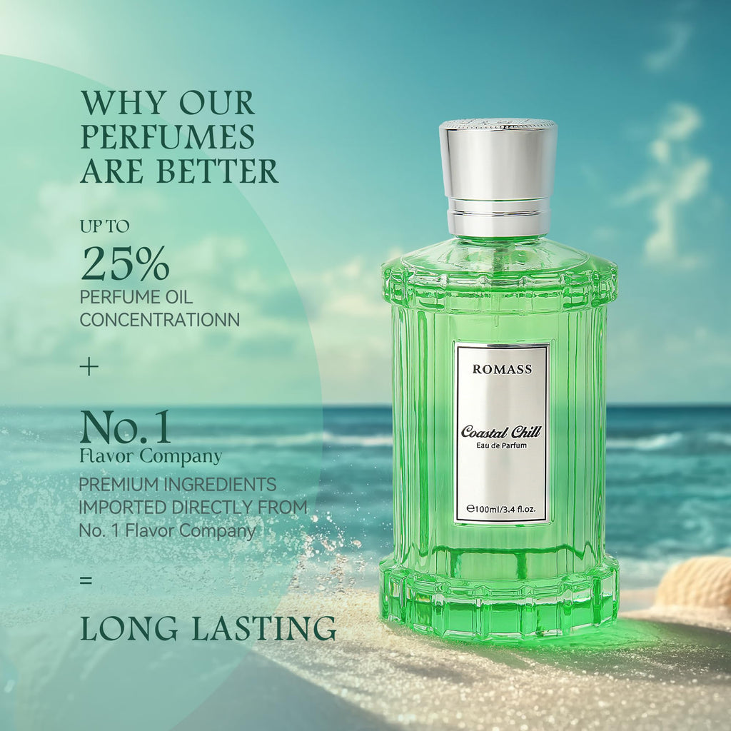 ROMASS Nomadic Night Long Lasting Unisex Oud Perfume - 3.4oz/100ml Eau de Parfum, Warm Woody Scent with Smoked Oud, Desert Sage, Rose & Raspberry, Gift for Men Women