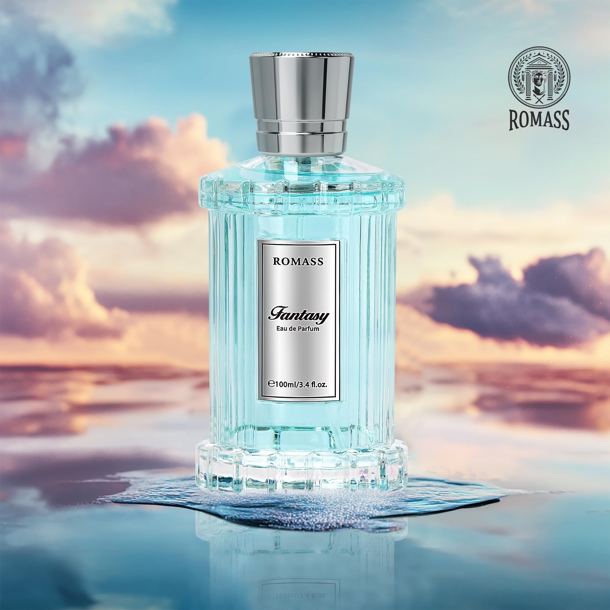 ROMASS Nomadic Night Long Lasting Unisex Oud Perfume - 3.4oz/100ml Eau de Parfum, Warm Woody Scent with Smoked Oud, Desert Sage, Rose & Raspberry, Gift for Men Women