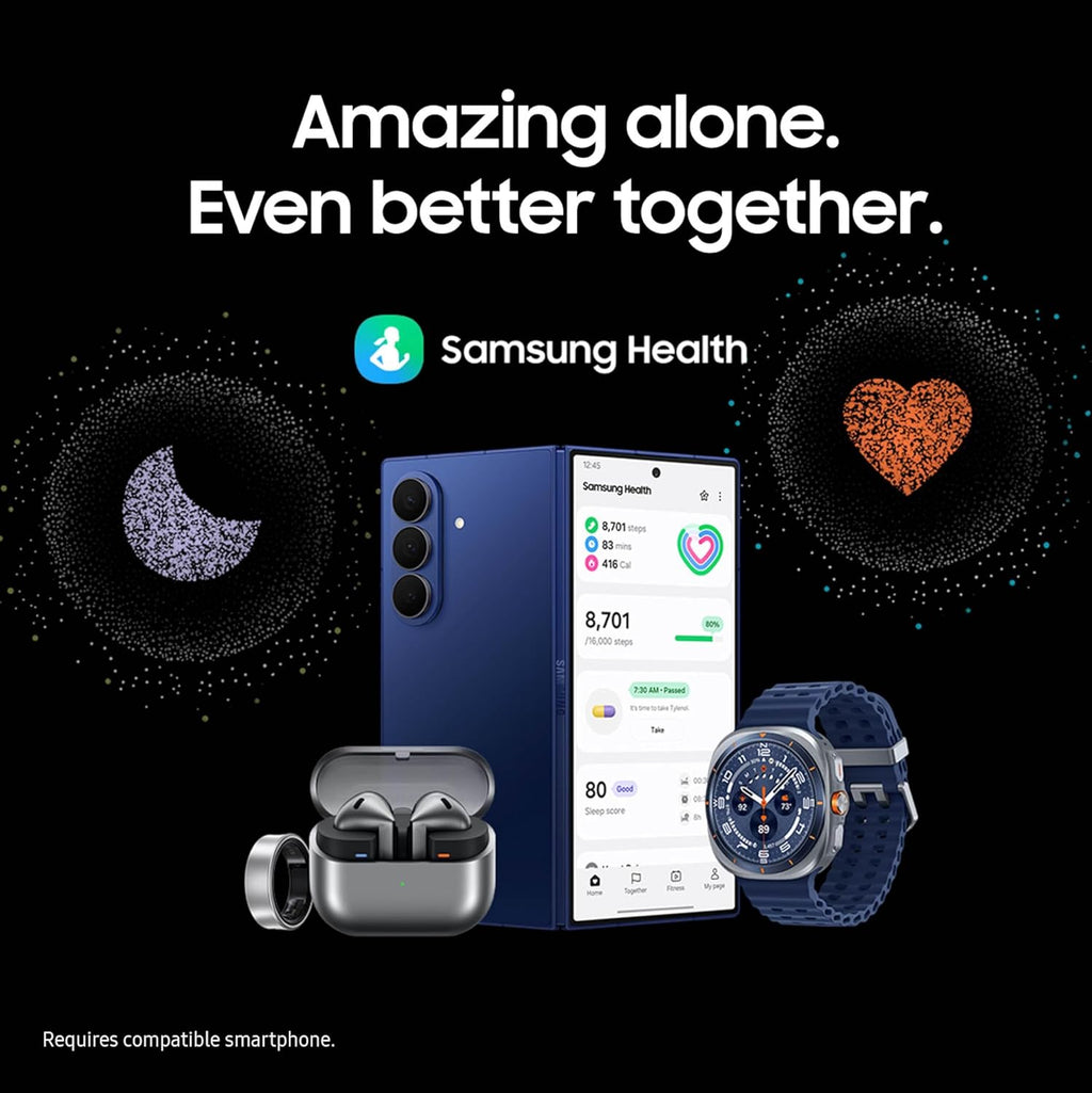 Samsung Galaxy Watch Ultra (2025), Titanium Silver, 47mm LTE Smartwatch | Titanium Casing, Advanced Sleep Coaching, Running Coach, Energy Score, Heart Rate Tracking, GPS [US Version, 2 Yr Warranty]